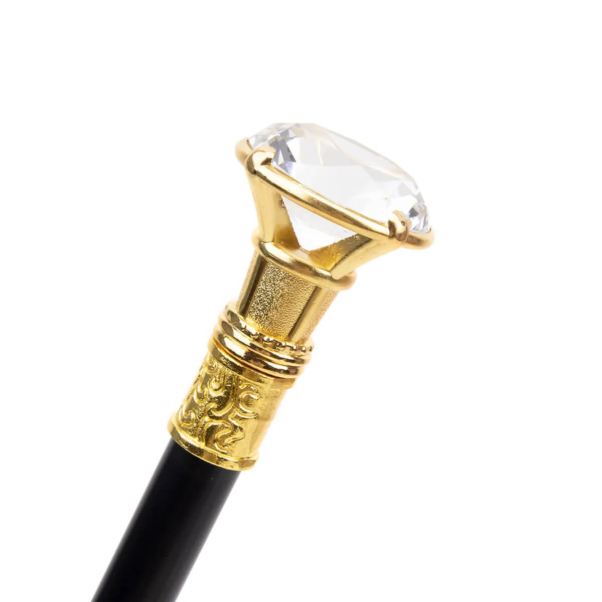 Golden Diamond Handle Luxury Walking Cane