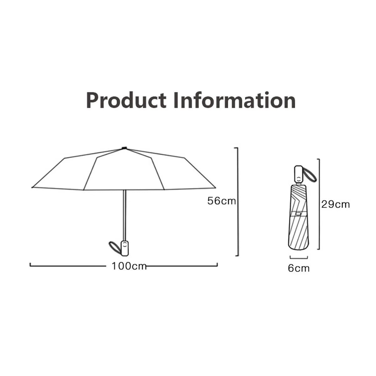 Golden Fully Automatic Windproof Folding Umbrella