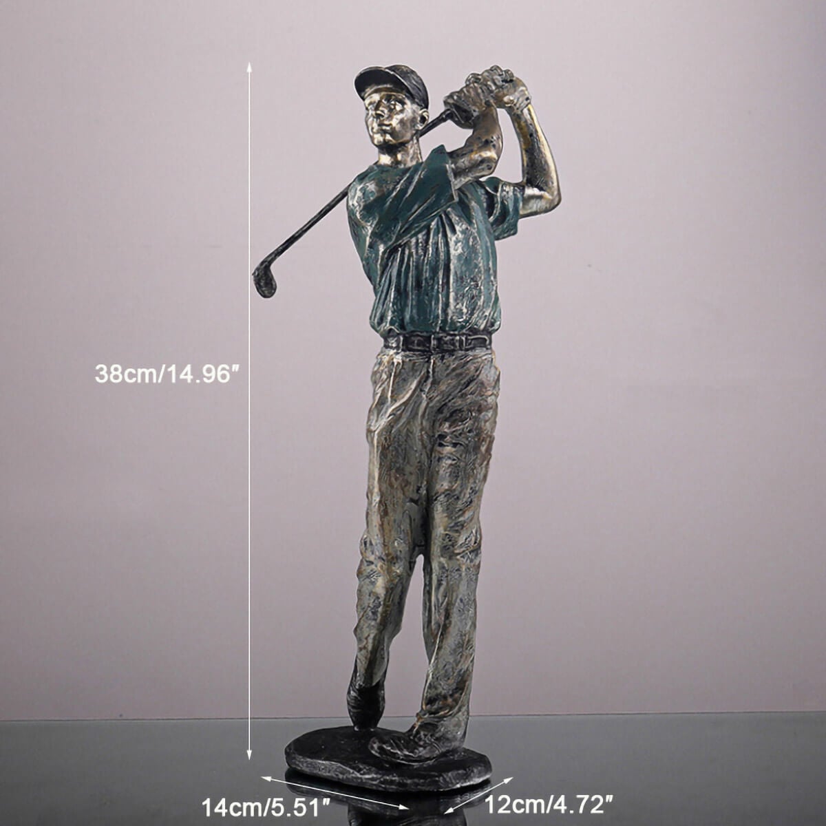 Golfer Statue with Classic Golf Club