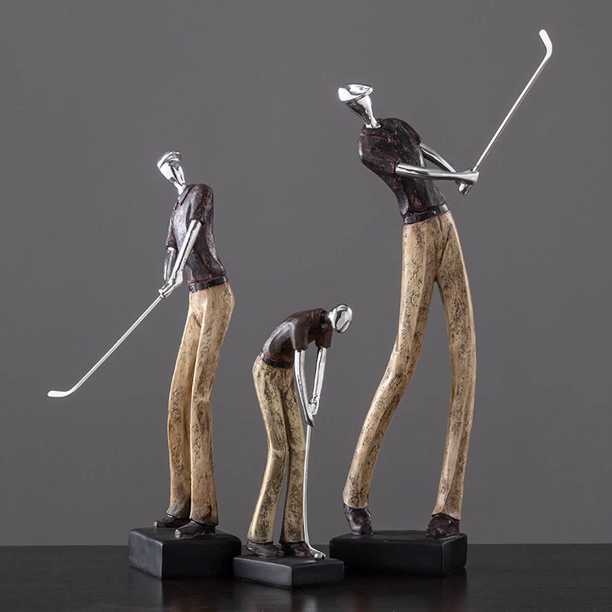Abstract golf figurine