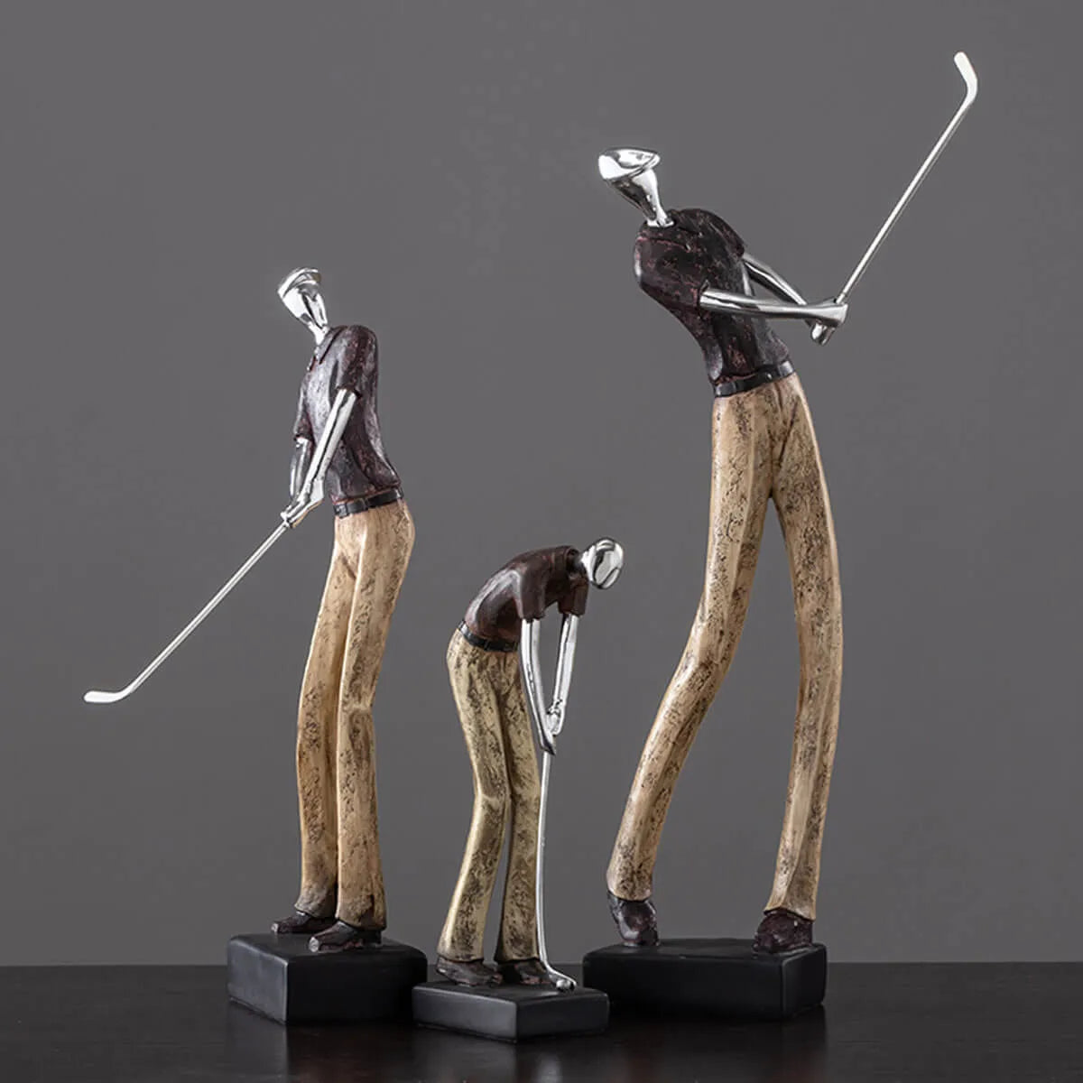 Abstract golf figurine