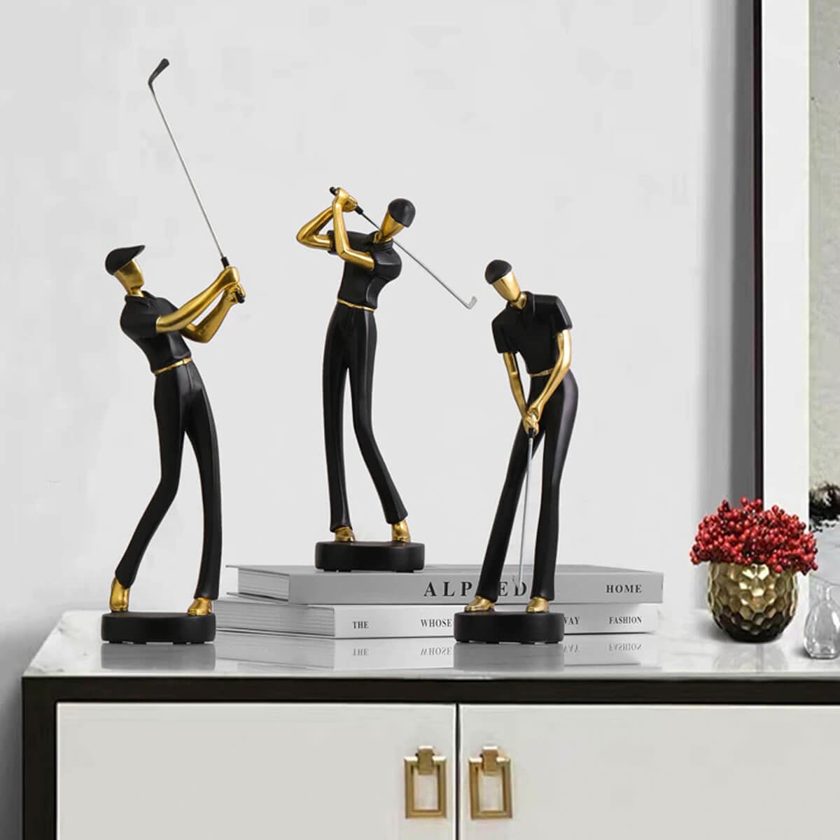 Golfers Statue for Home Decor