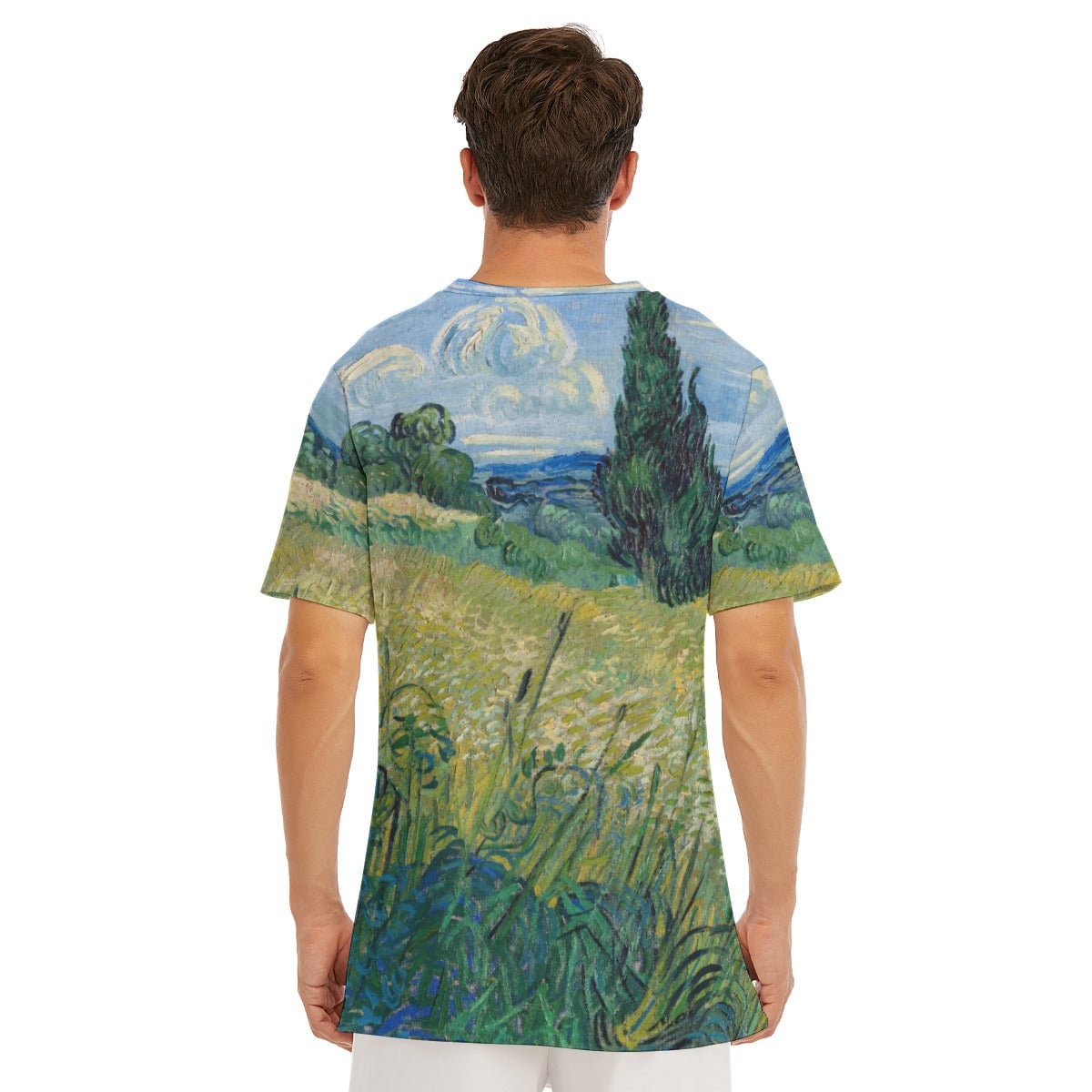 Green Wheat Field with Cypress Vincent Van Gogh T-Shirt