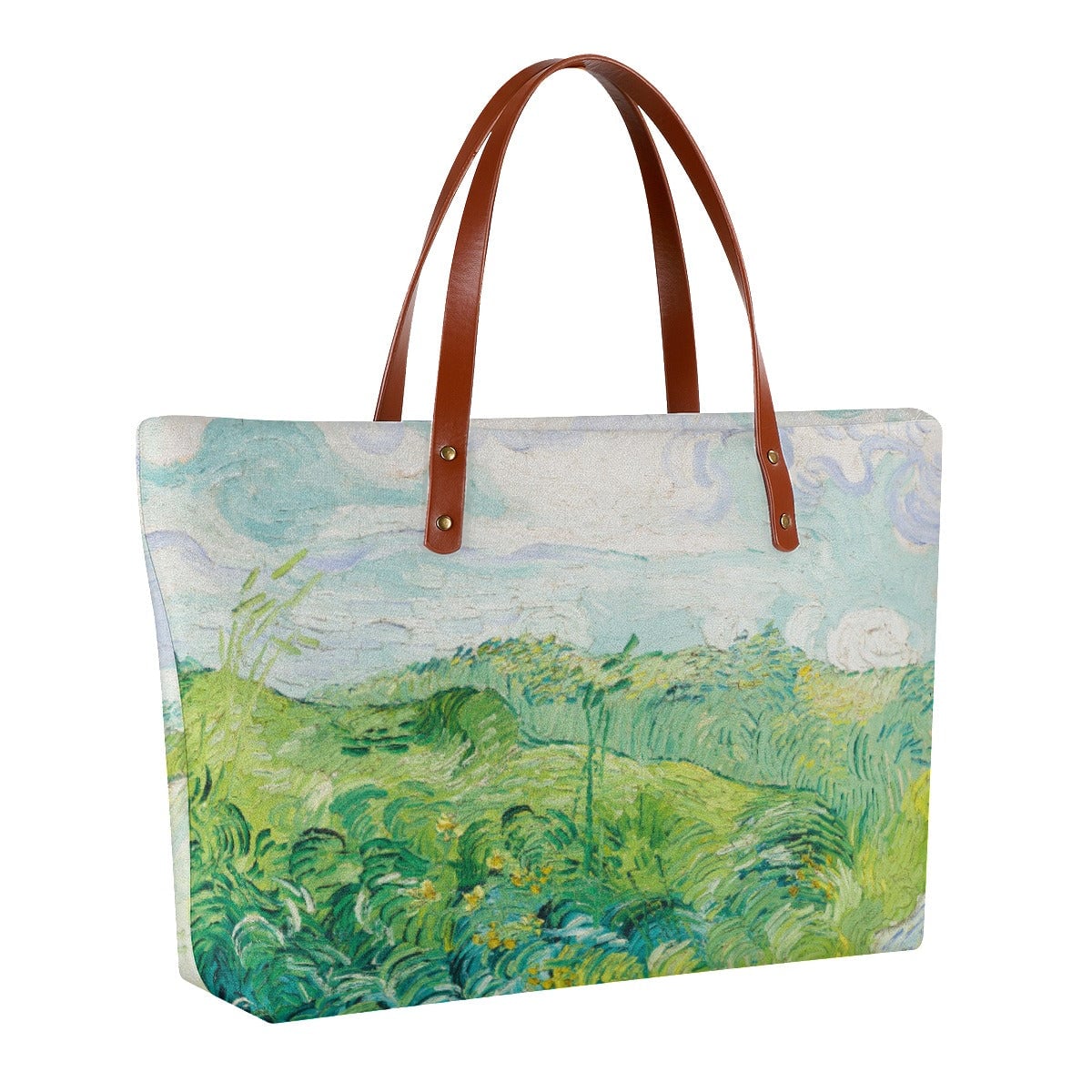 Green Wheat Fields Auvers Vincent van Gogh Tote Bag