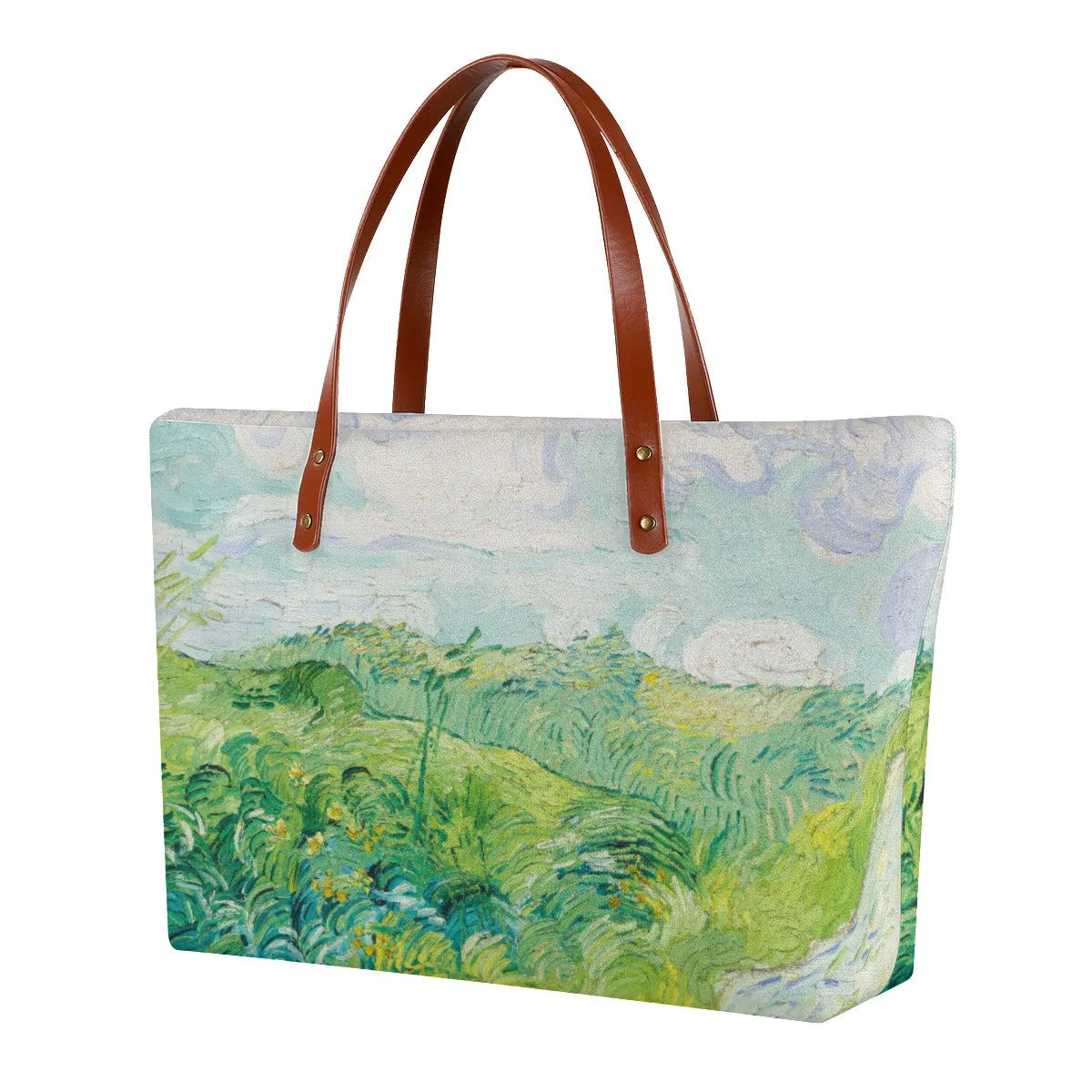 Green Wheat Fields Auvers Vincent van Gogh Tote Bag