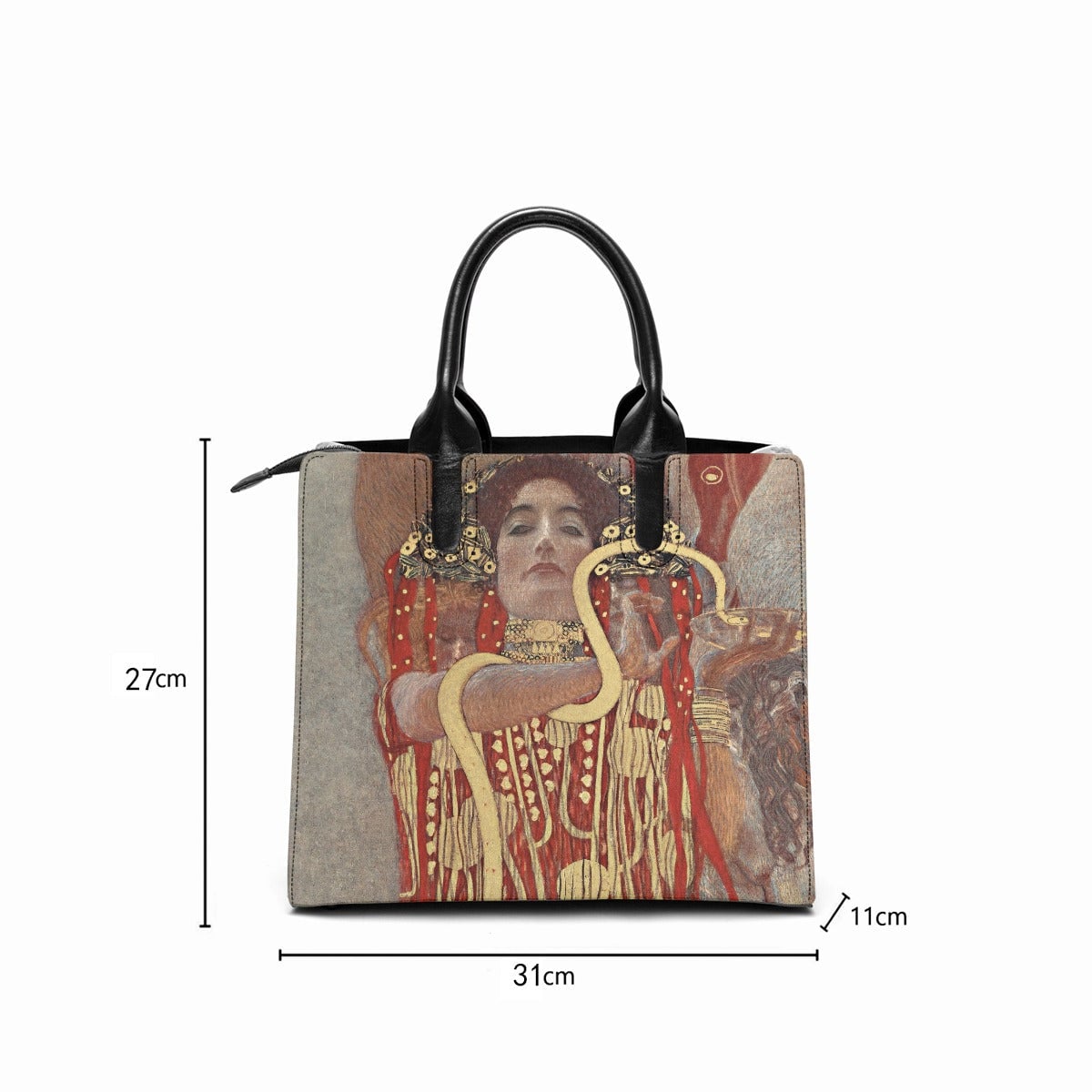 Gustav Klimt’s Hygieia Painting Art Leather Handbag