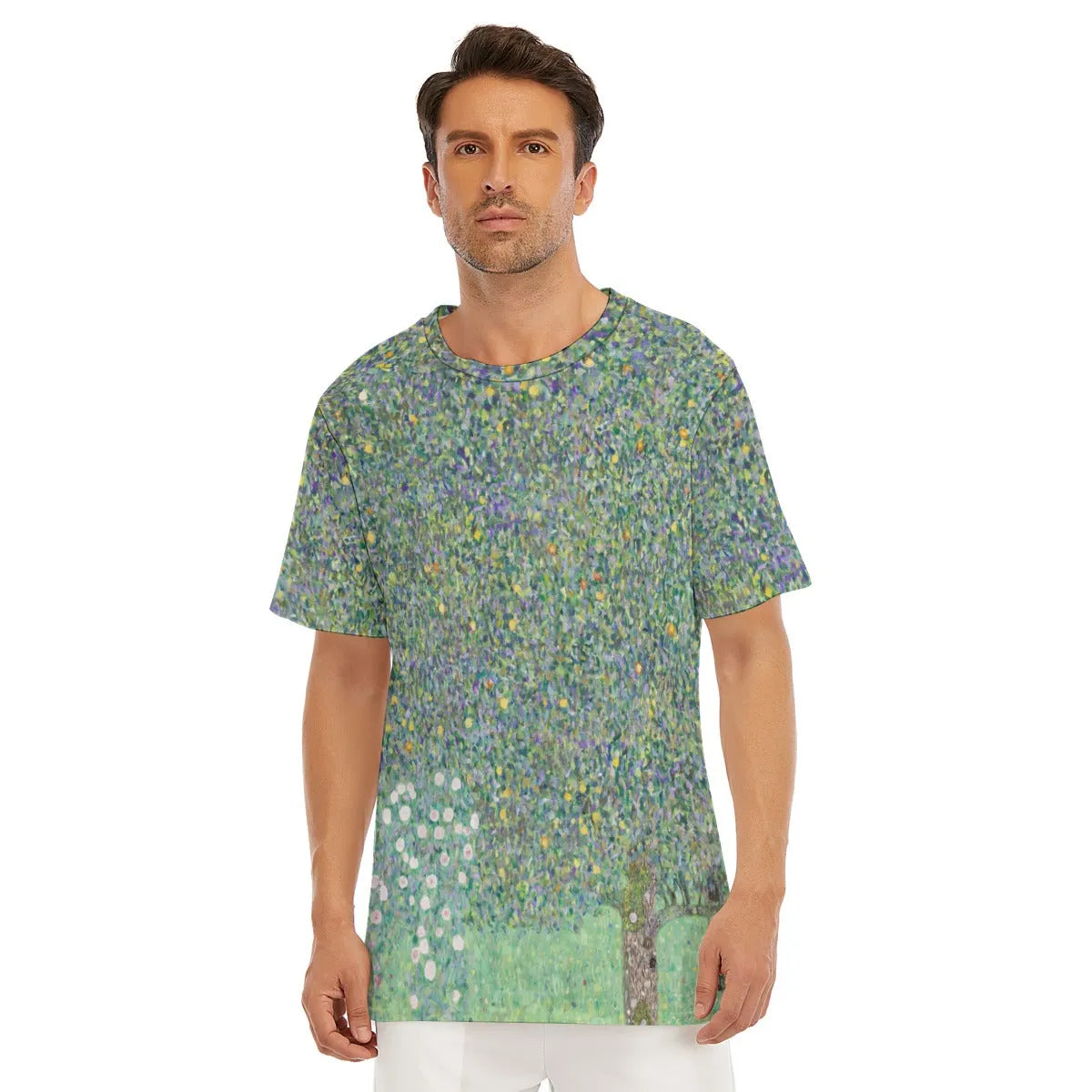 Gustav Klimt’s Rosebushes Under the Trees T-Shirt