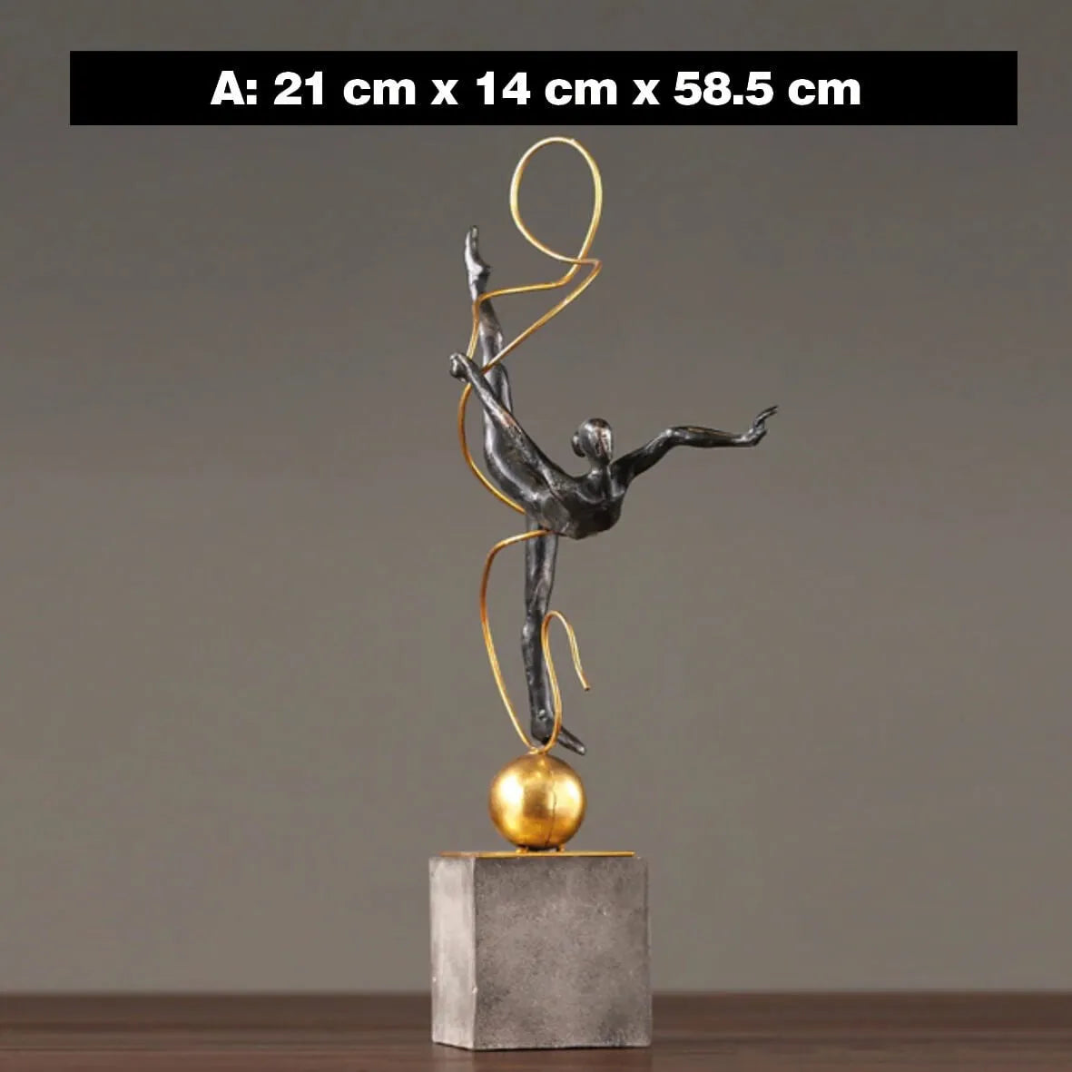 Gymnastics Women Athlete Waving A Ribbon Statue Luxury Sculpture