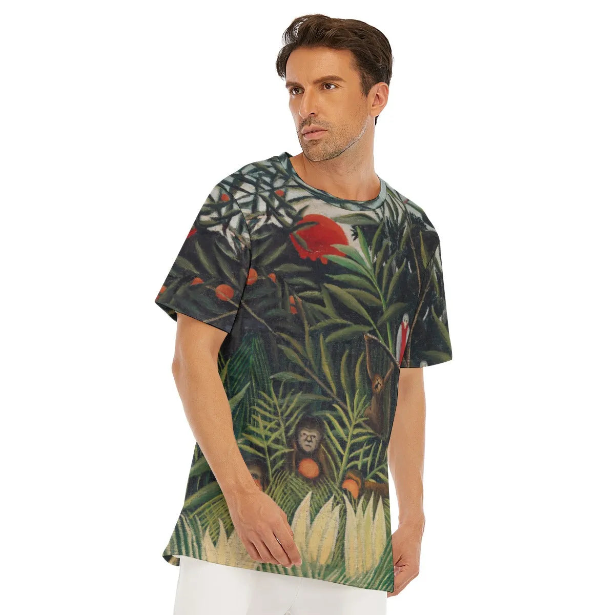 Henri Rousseau’s Monkeys and Parrot T-Shirt - Famous Art Tee