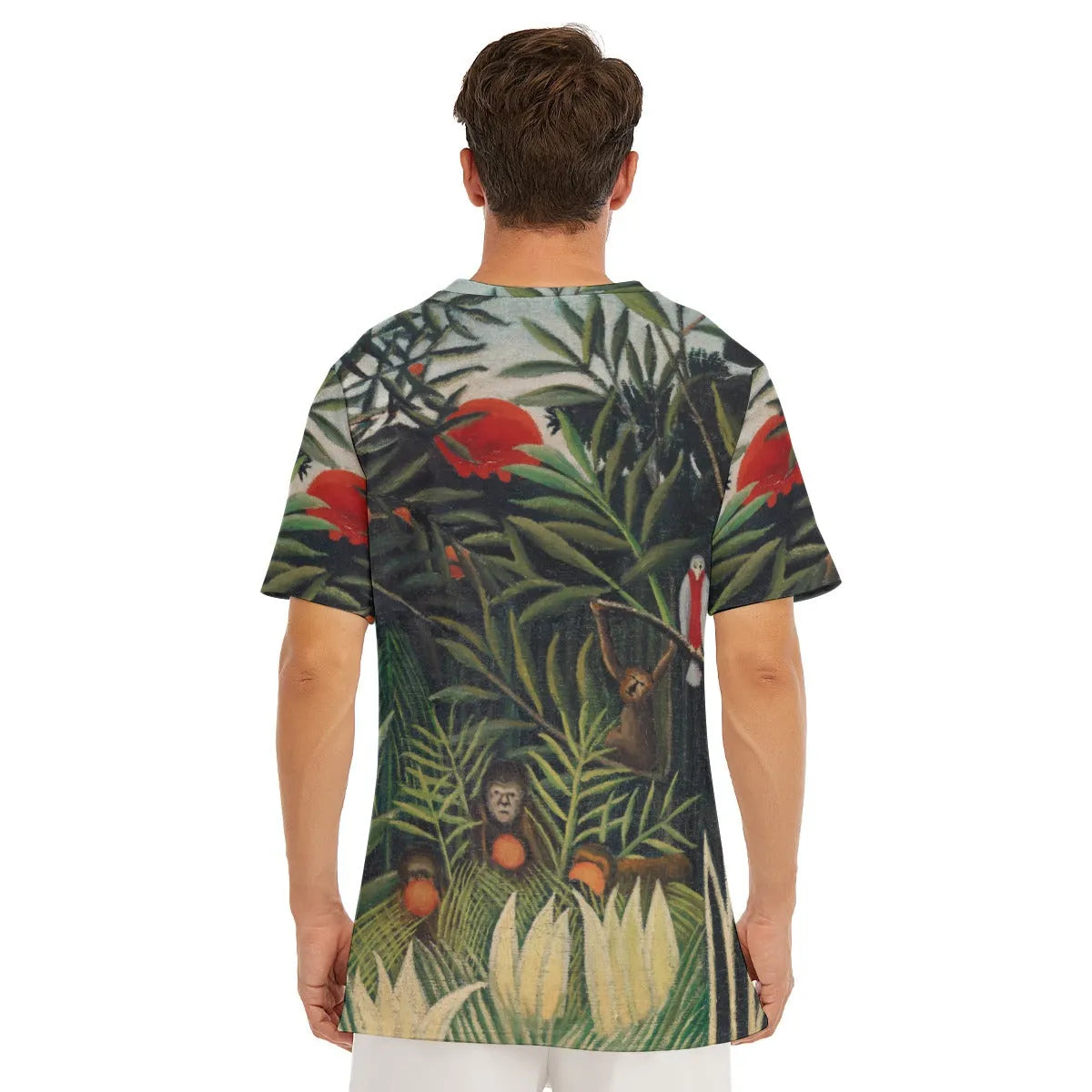 Henri Rousseau’s Monkeys and Parrot T-Shirt - Famous Art Tee
