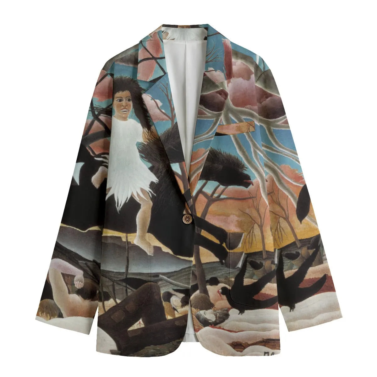 Henri Rousseau’s War La Guerre Women’s Blazer