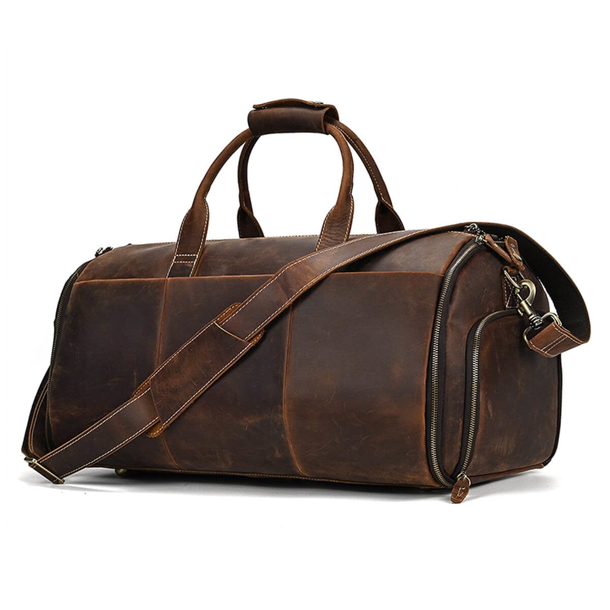 High-Quality Leather Business Folding Suit Travel Luggage Bag