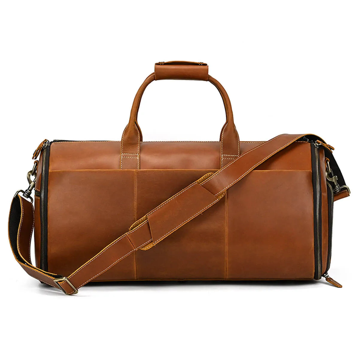 High-Quality Leather Business Folding Suit Travel Luggage Bag