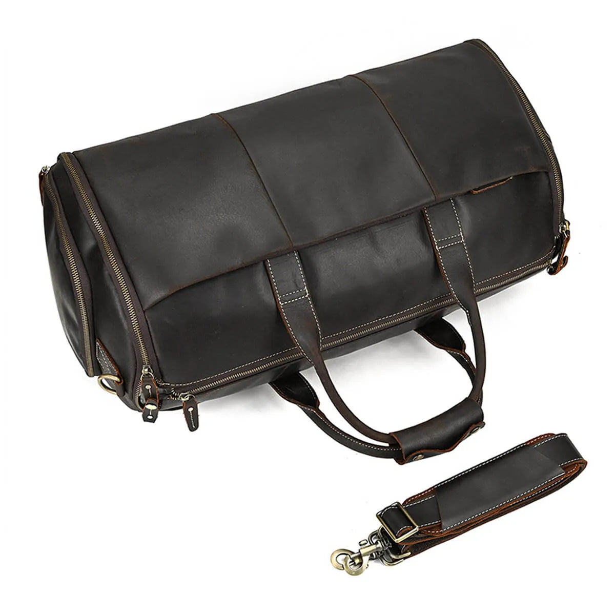 High-Quality Leather Business Folding Suit Travel Luggage Bag