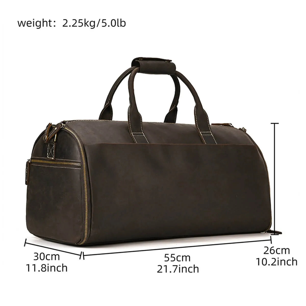 High-Quality Leather Business Folding Suit Travel Luggage Bag