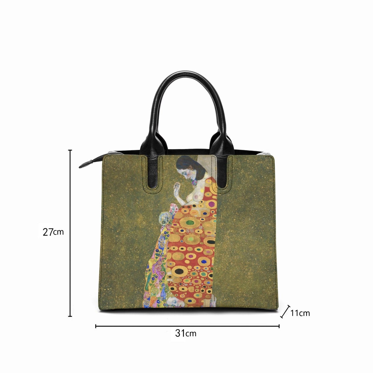 Hope II by Gustav Klimt Art Fashion Handbag