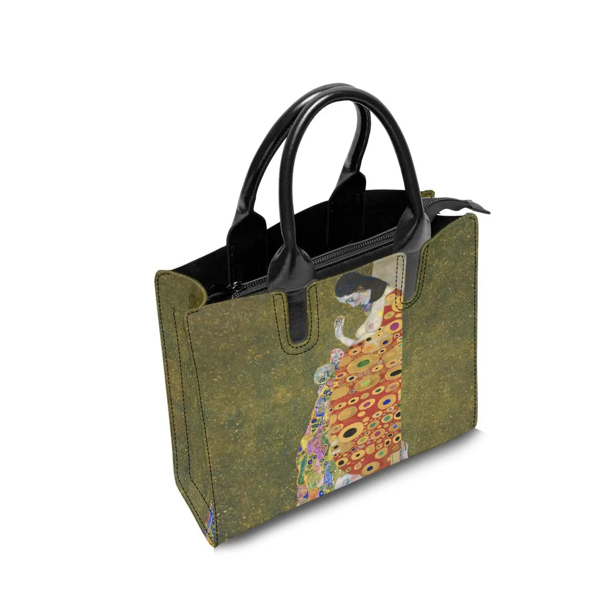 Hope II by Gustav Klimt Art Fashion Handbag