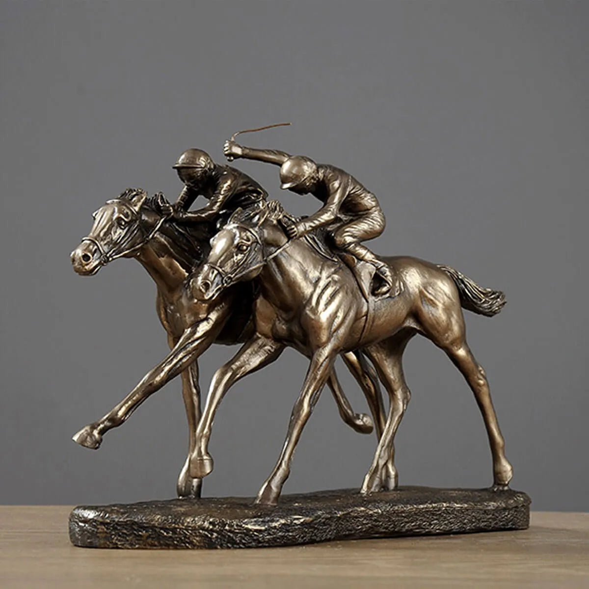 Horse Racing Equestrian Athlete Metal Sculpture