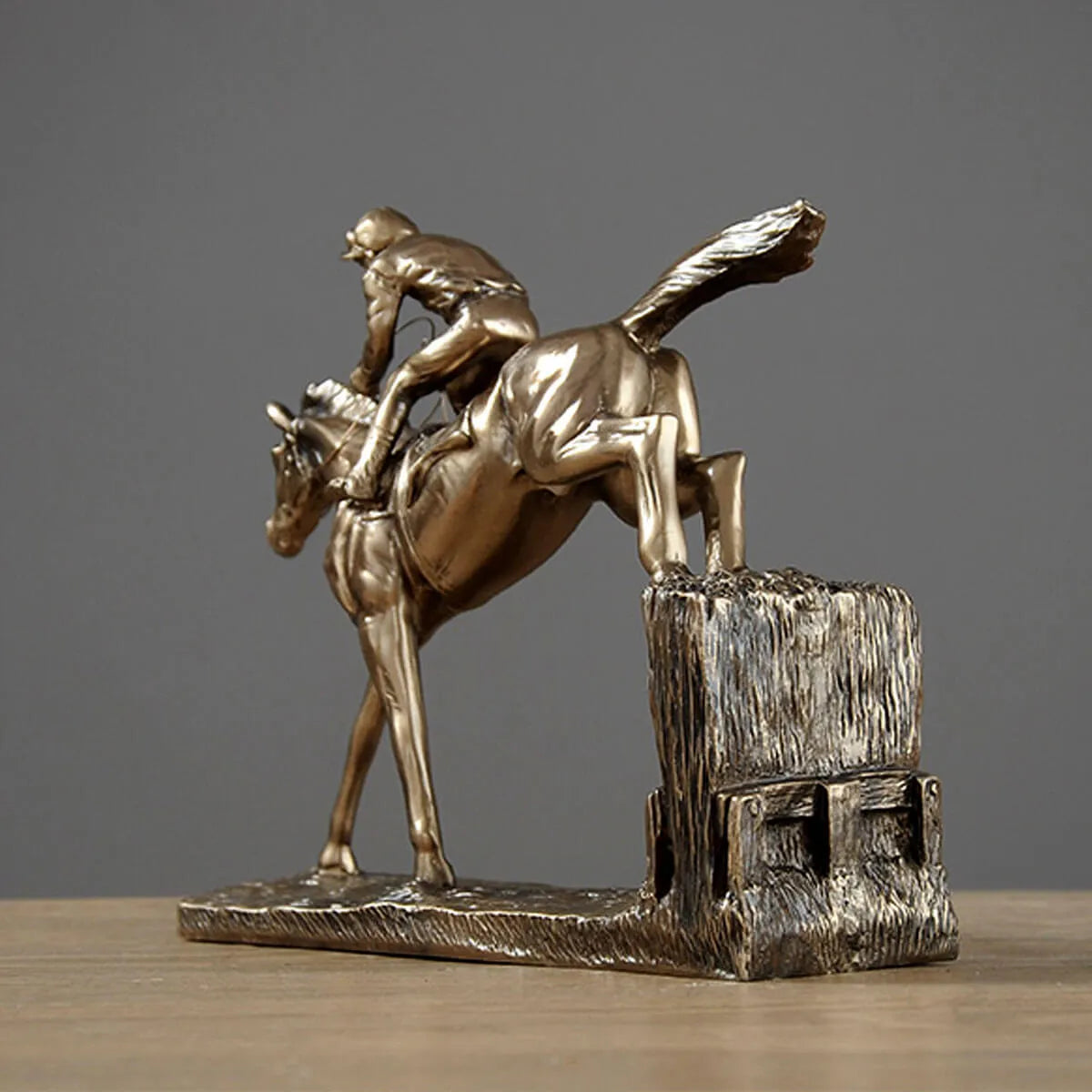 Horse Racing Equestrian Athlete Metal Sculpture