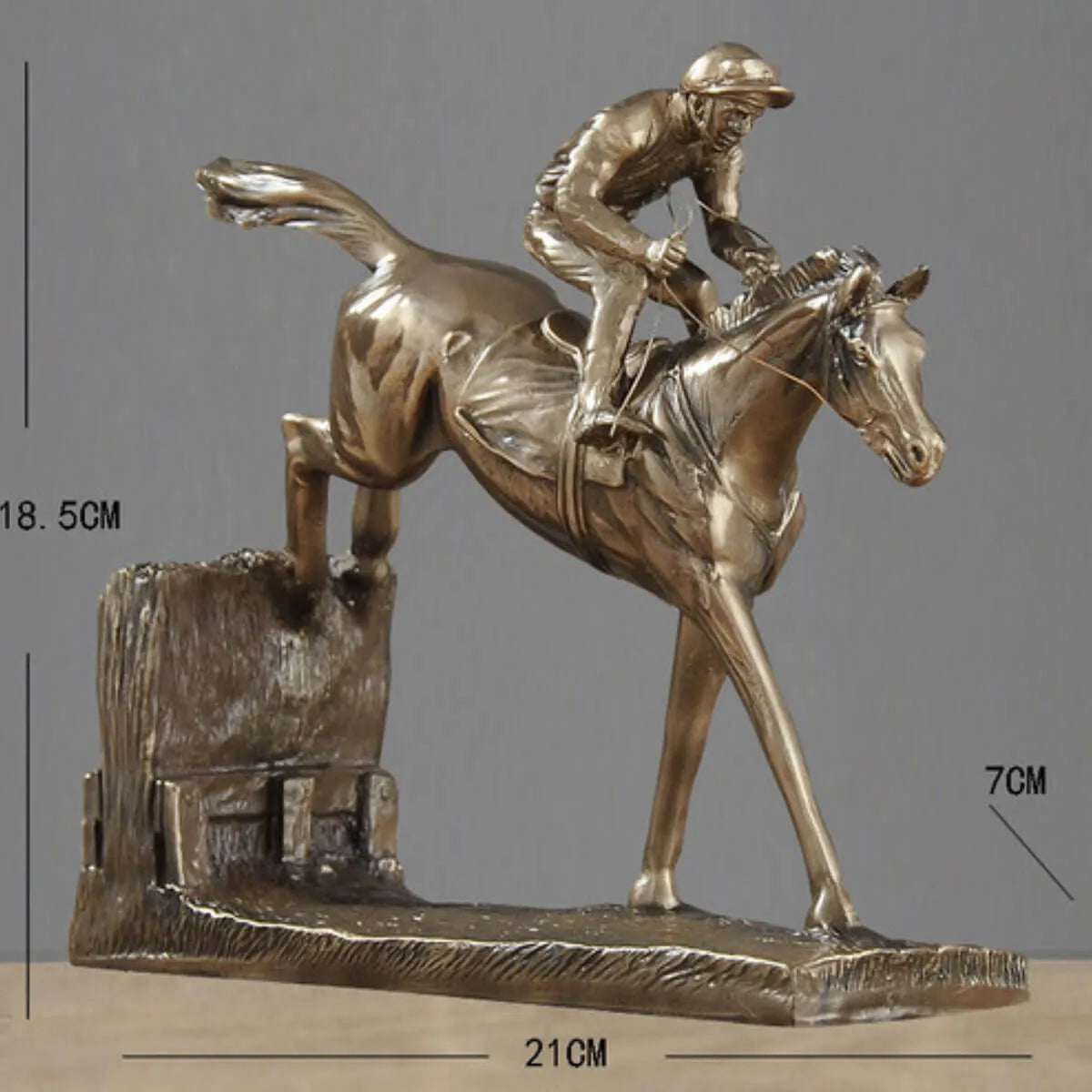 Horse Racing Equestrian Athlete Metal Sculpture