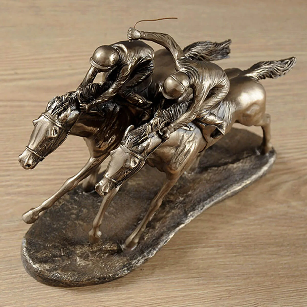 Horse Racing Equestrian Athlete Metal Sculpture