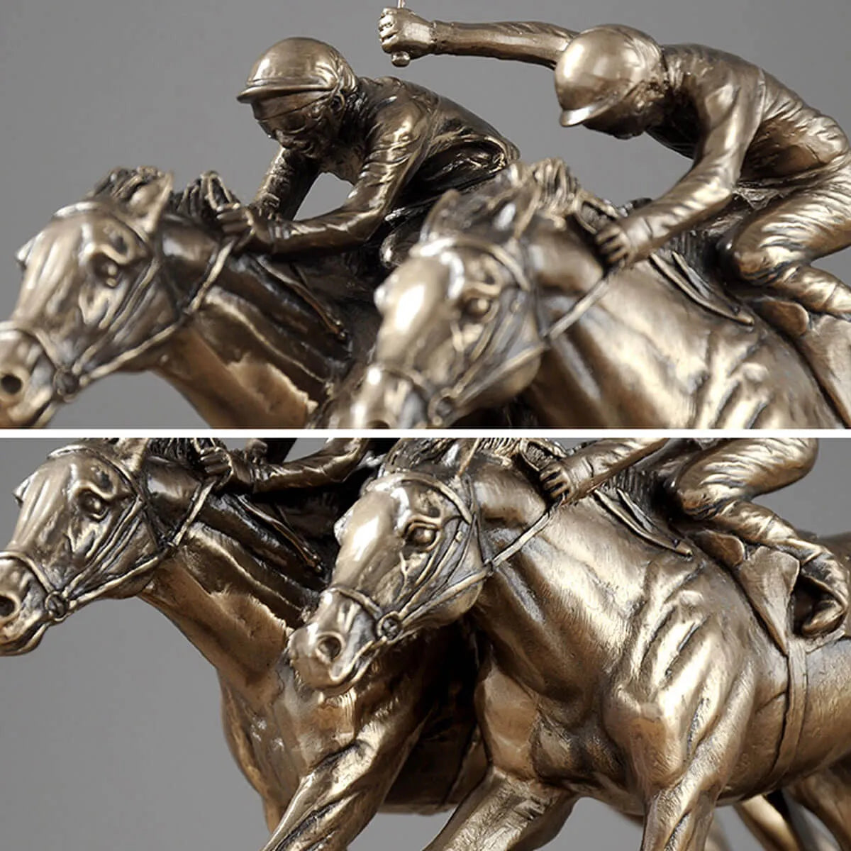 Horse Racing Equestrian Athlete Metal Sculpture