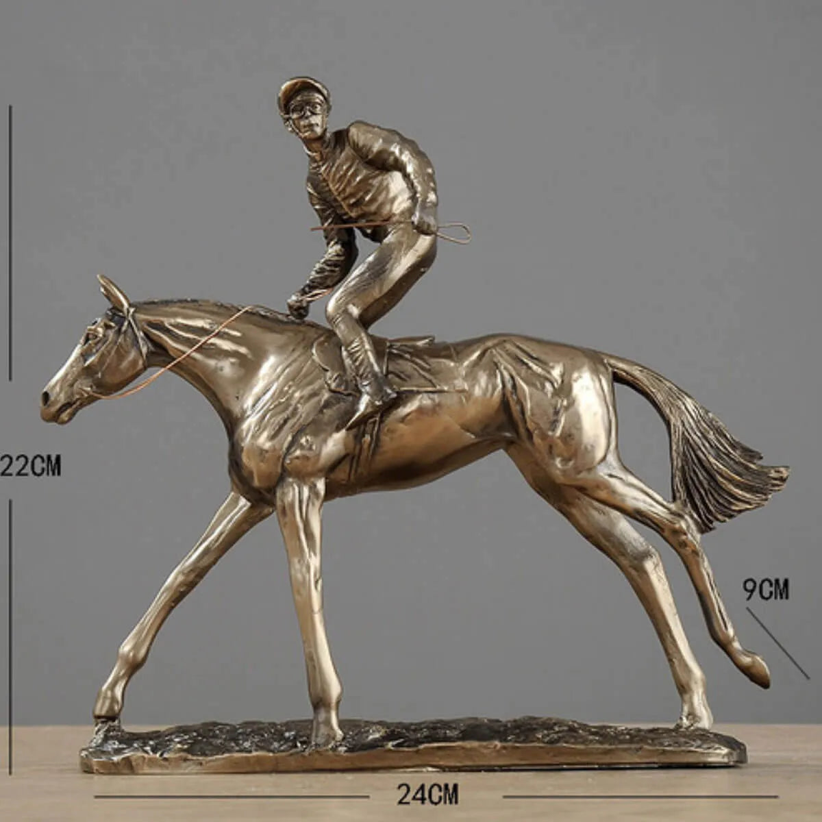 Horse Racing Equestrian Athlete Metal Sculpture