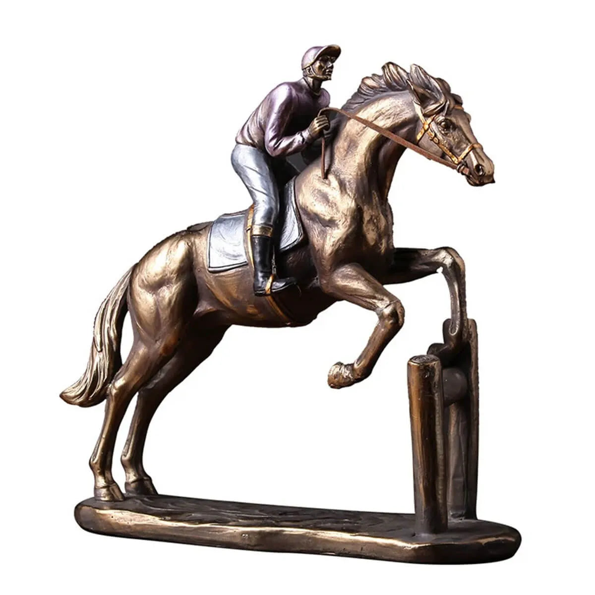 Horse Racing Sculpture Figurine Running Horse Vintage