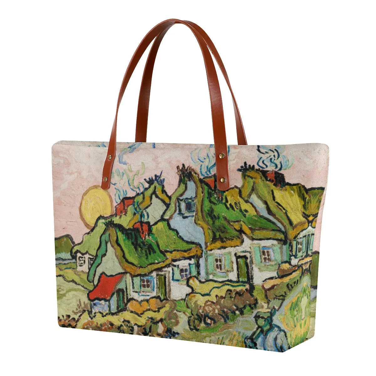 Houses and Figures by Vincent Van Gogh Tote Bag