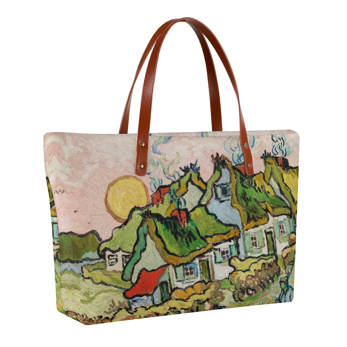 Houses and Figures by Vincent Van Gogh Tote Bag
