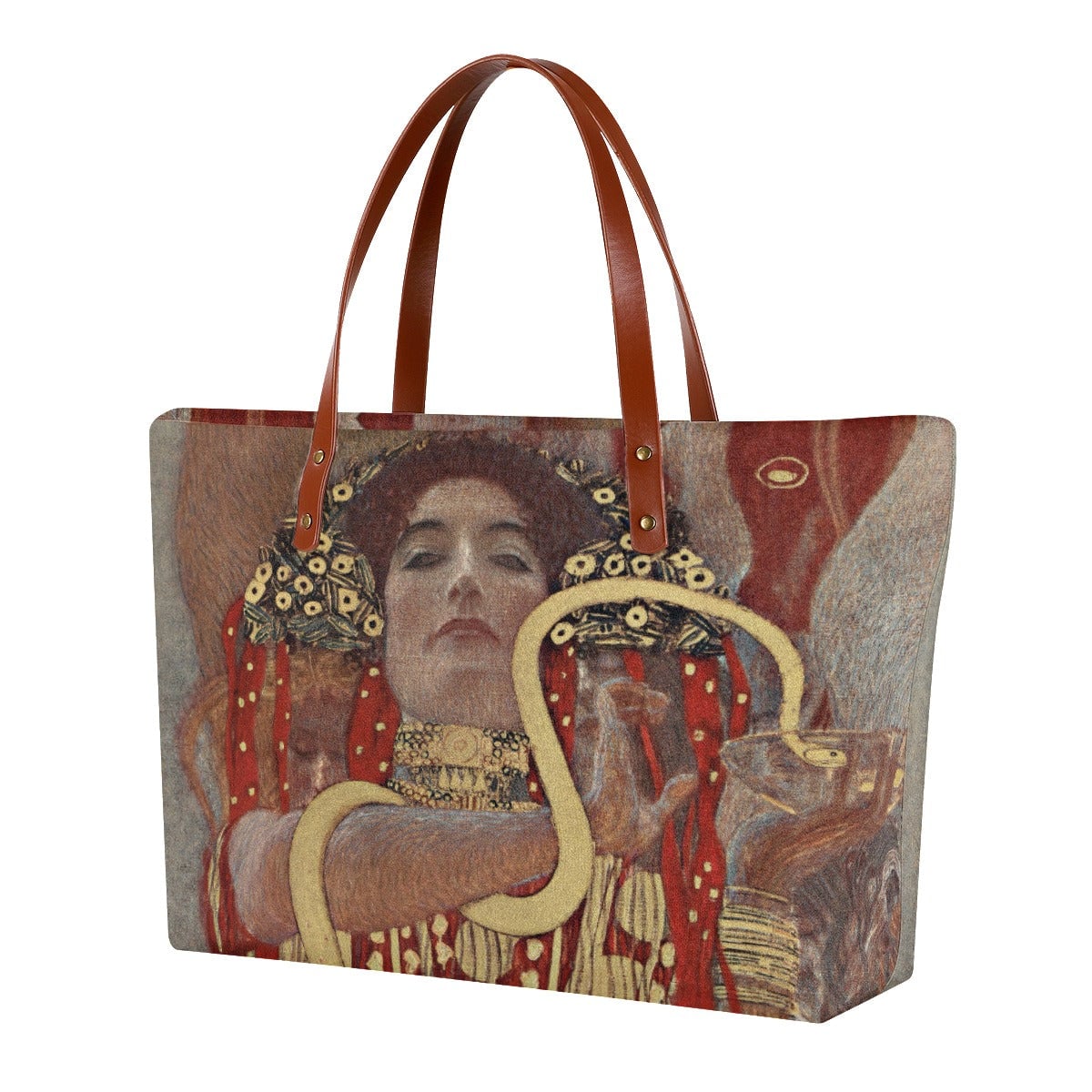 Hygieia by Gustav Klimt Art Waterproof Tote Bag
