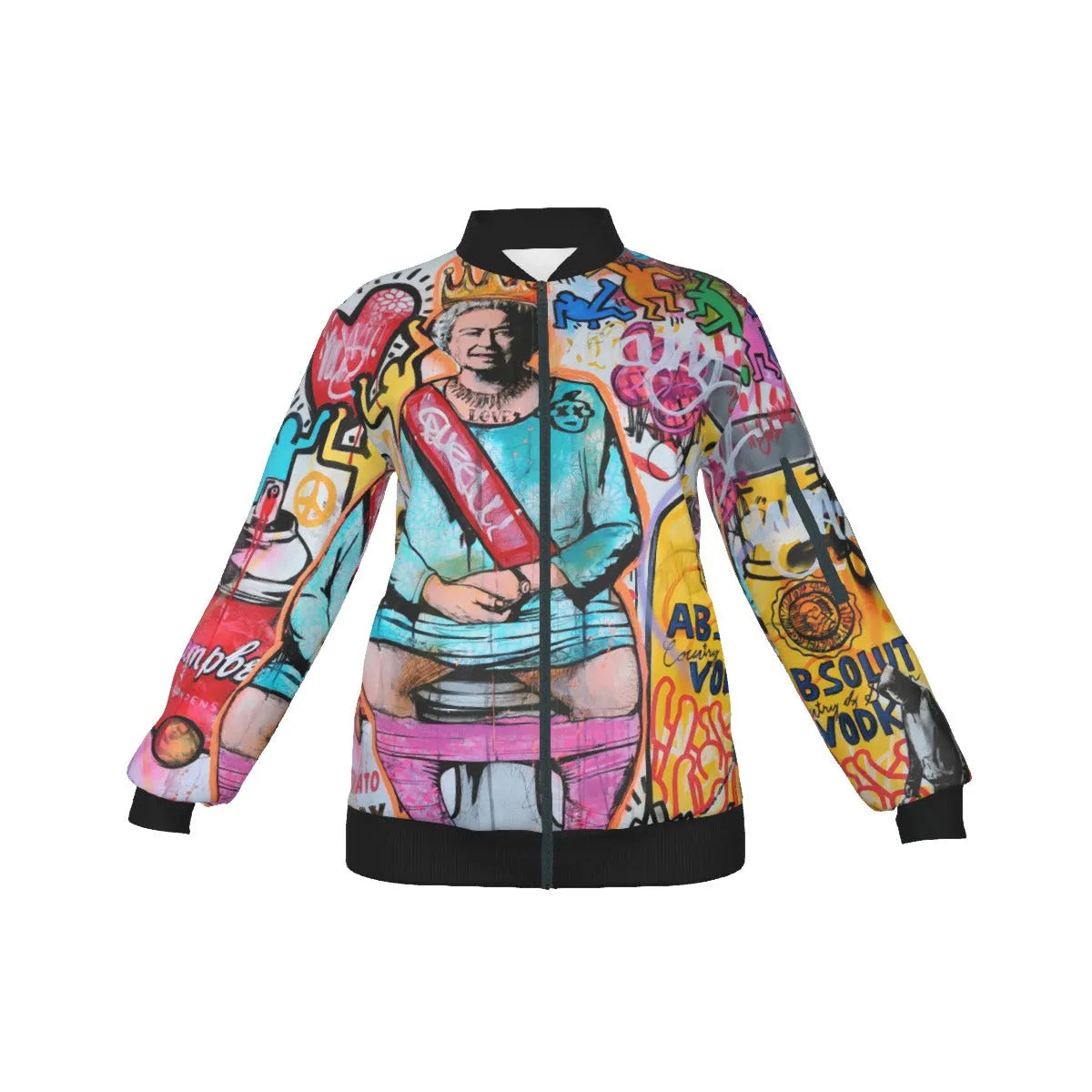 Iconic British Royal Pop Art Surrealism Women’s Bomber Jacket