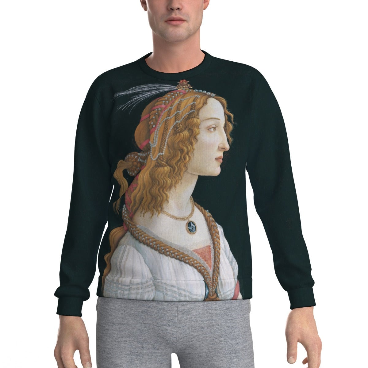 Idealized Portrait of a Lady Sandro Botticelli Sweatshirt