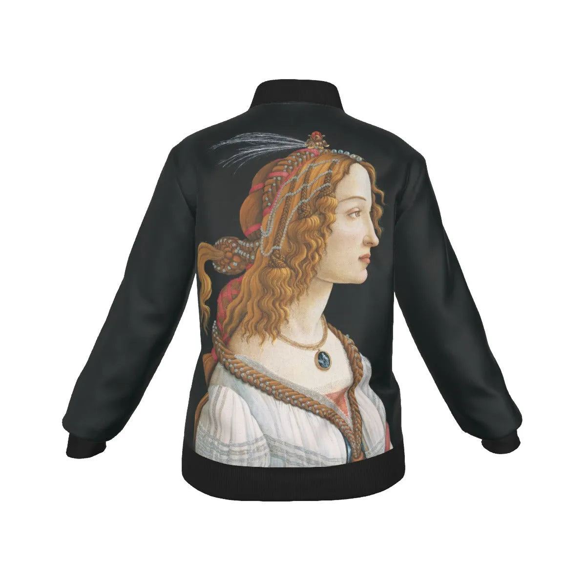 Idealized Portrait of a Lady Sandro Botticelli Women’s Bomber Jacket