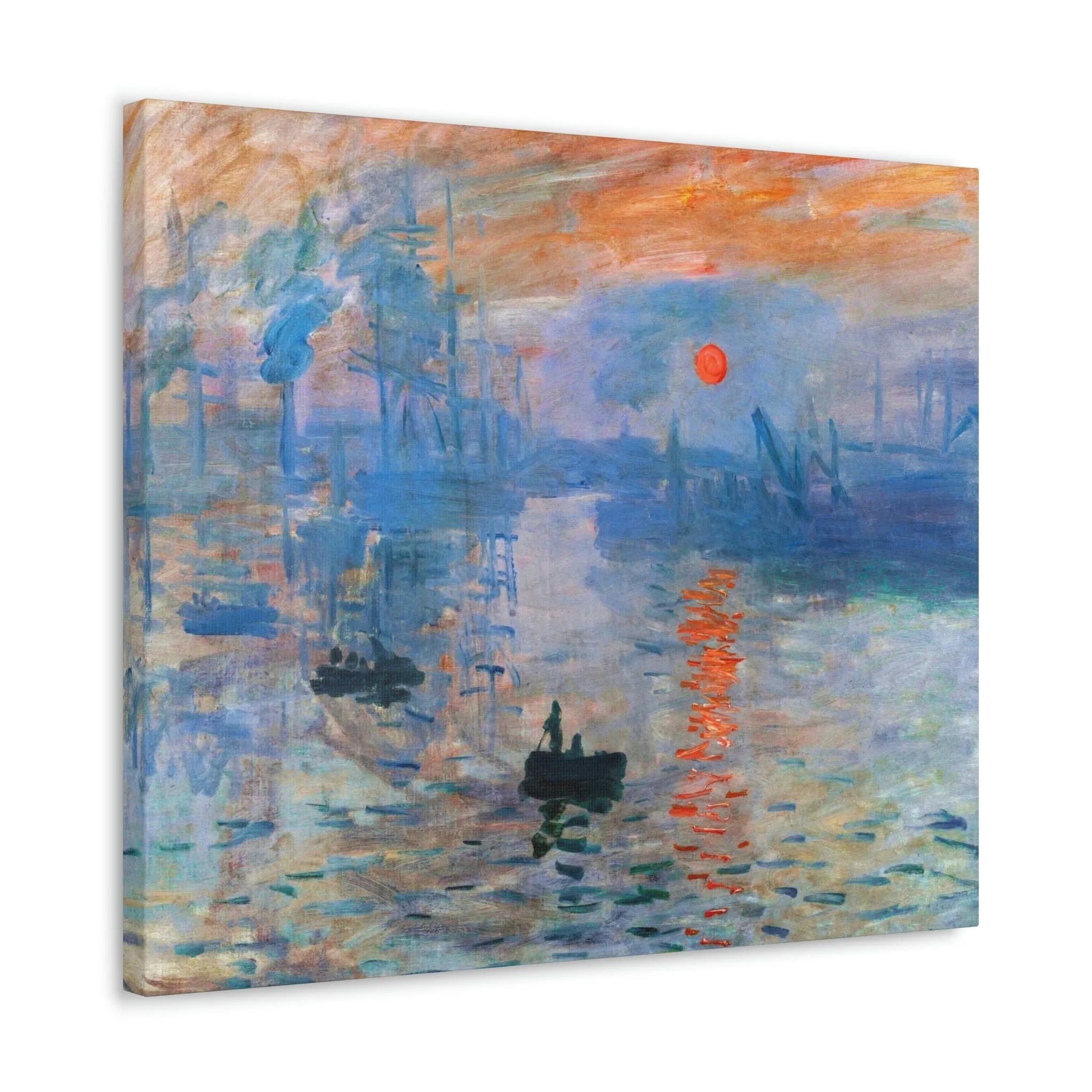 Impression Sunrise by Claude Monet Art Canvas Gallery Wraps