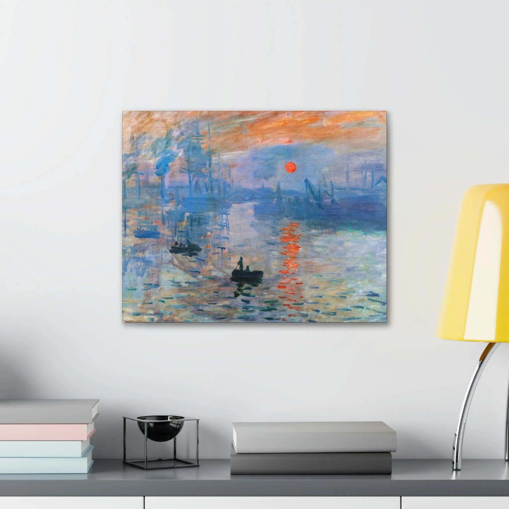 Impression Sunrise by Claude Monet Art Canvas Gallery Wraps