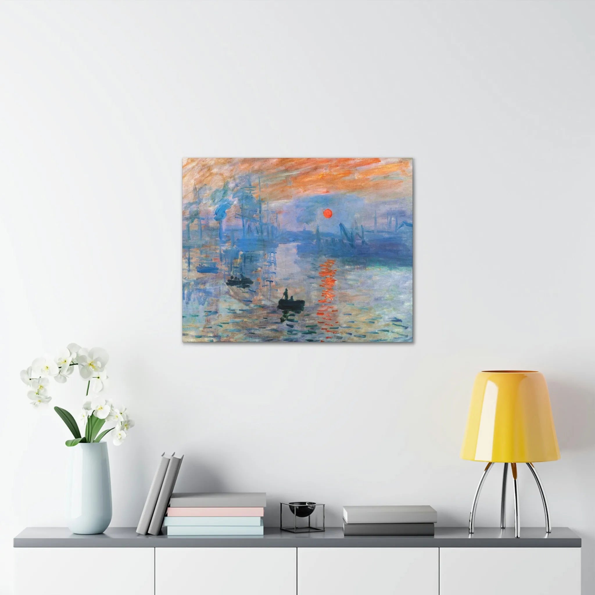 Impression Sunrise by Claude Monet Art Canvas Gallery Wraps