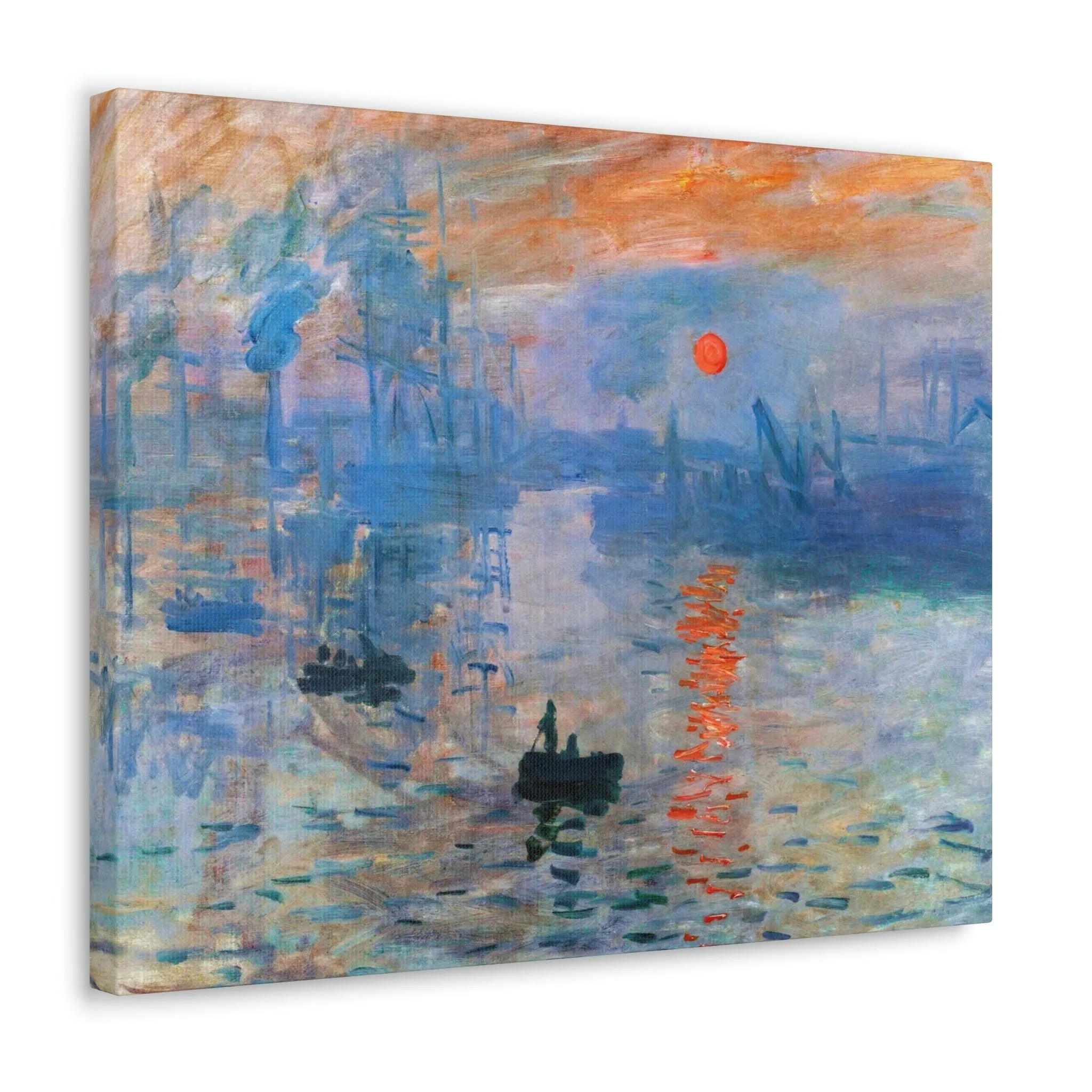 Impression Sunrise by Claude Monet Art Canvas Gallery Wraps