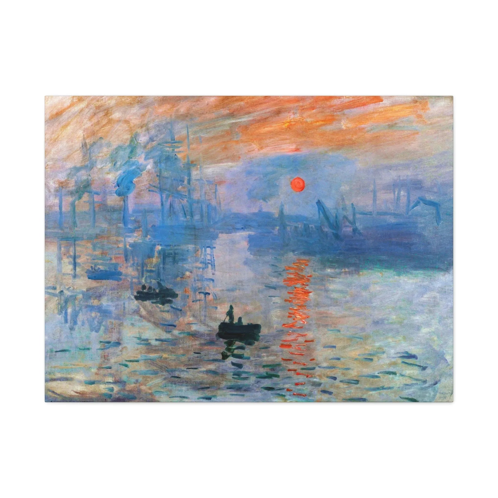 Impression Sunrise by Claude Monet Art Canvas Gallery Wraps