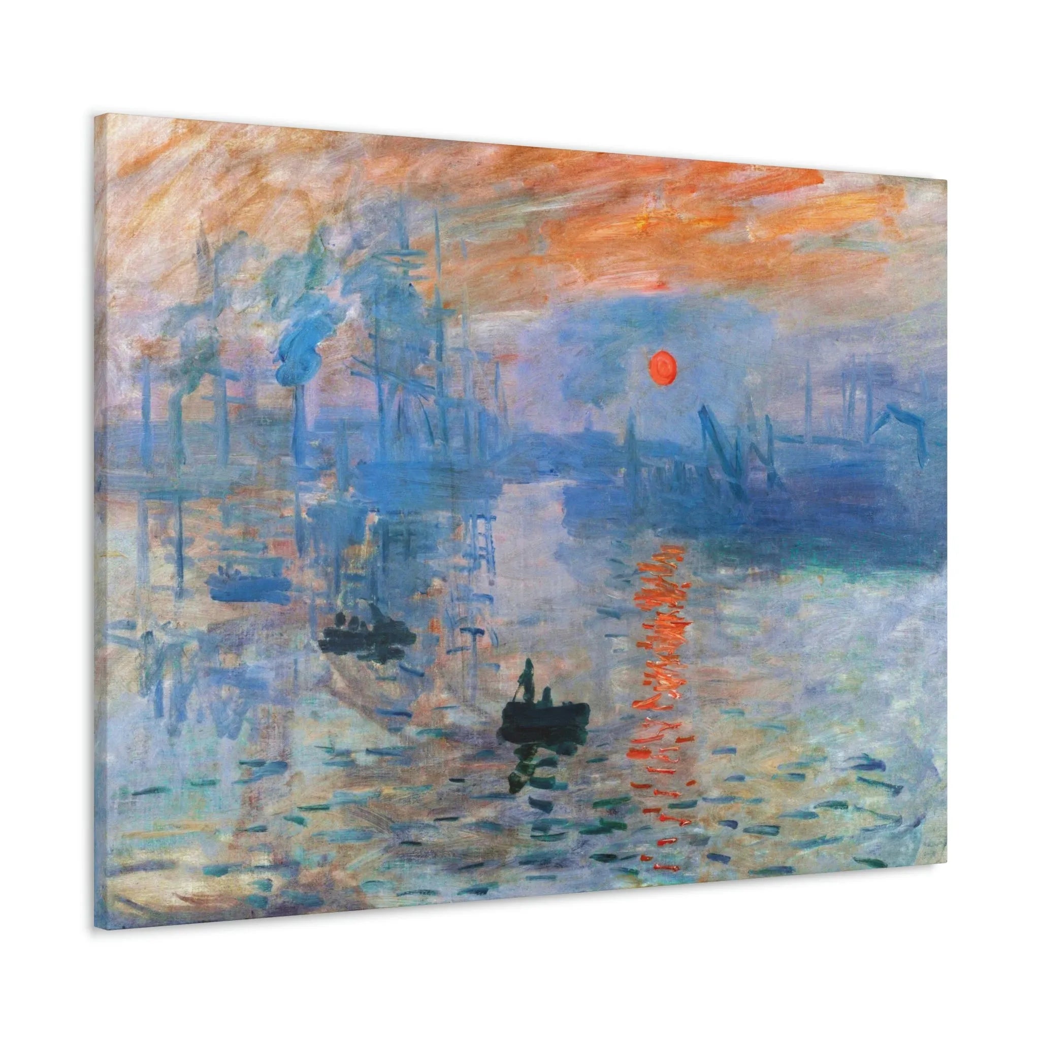 Impression Sunrise by Claude Monet Art Canvas Gallery Wraps