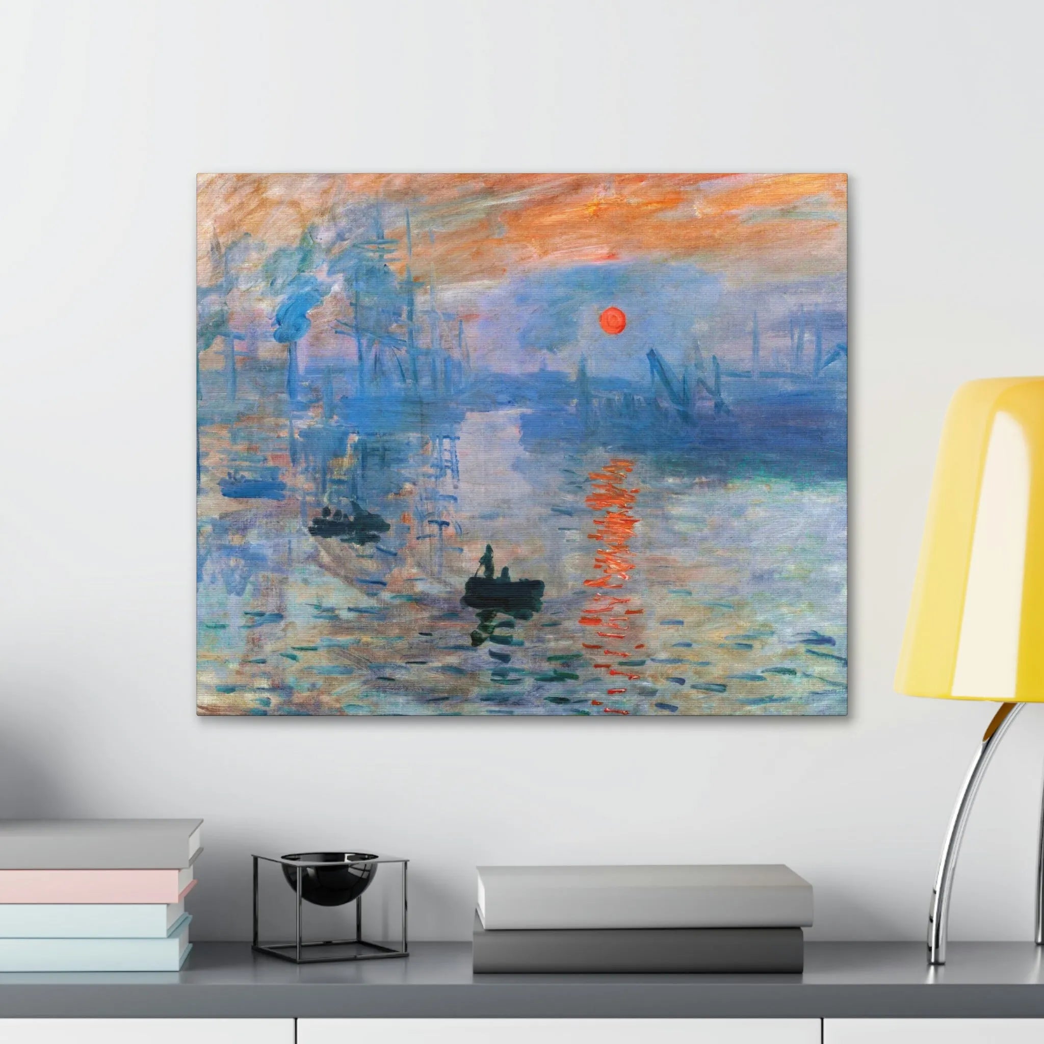 Impression Sunrise by Claude Monet Art Canvas Gallery Wraps