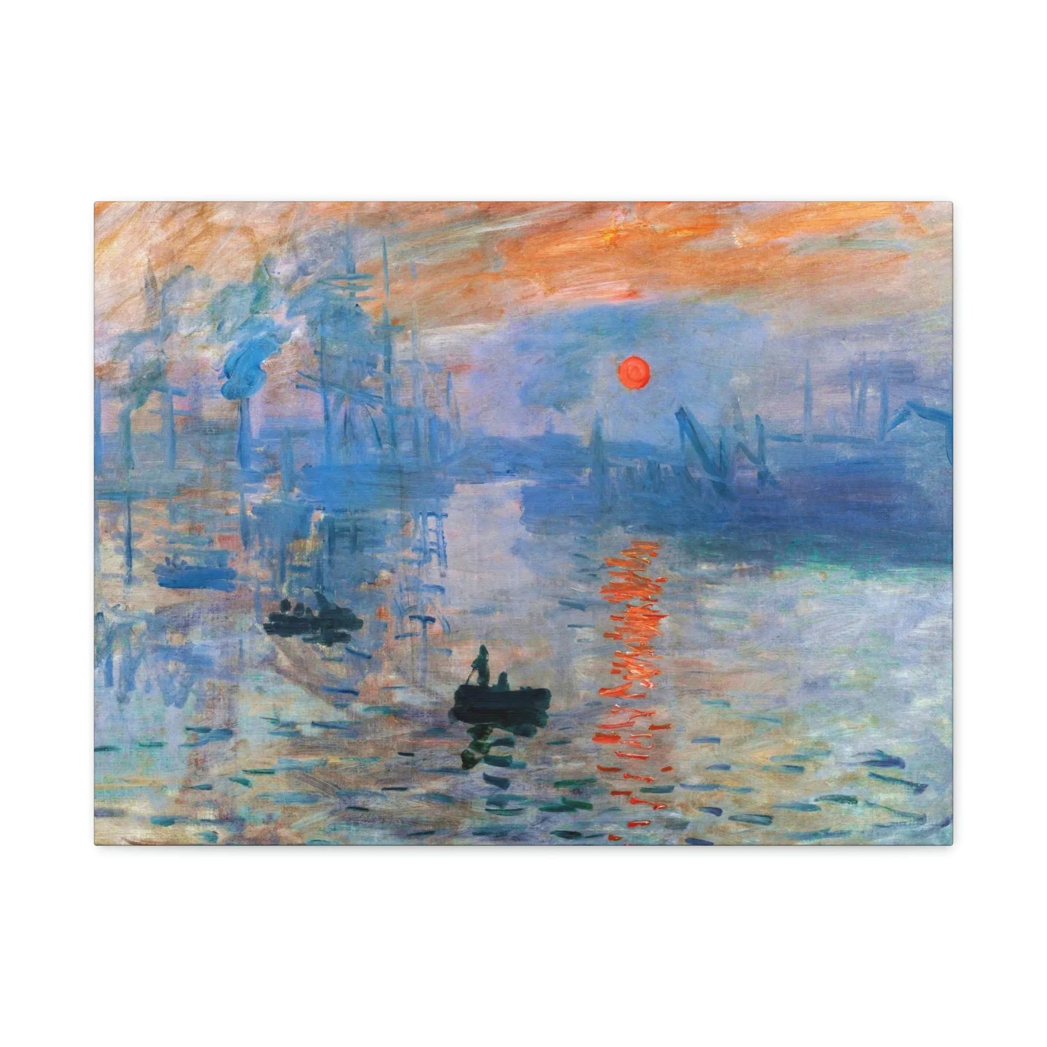 Impression Sunrise by Claude Monet Art Canvas Gallery Wraps