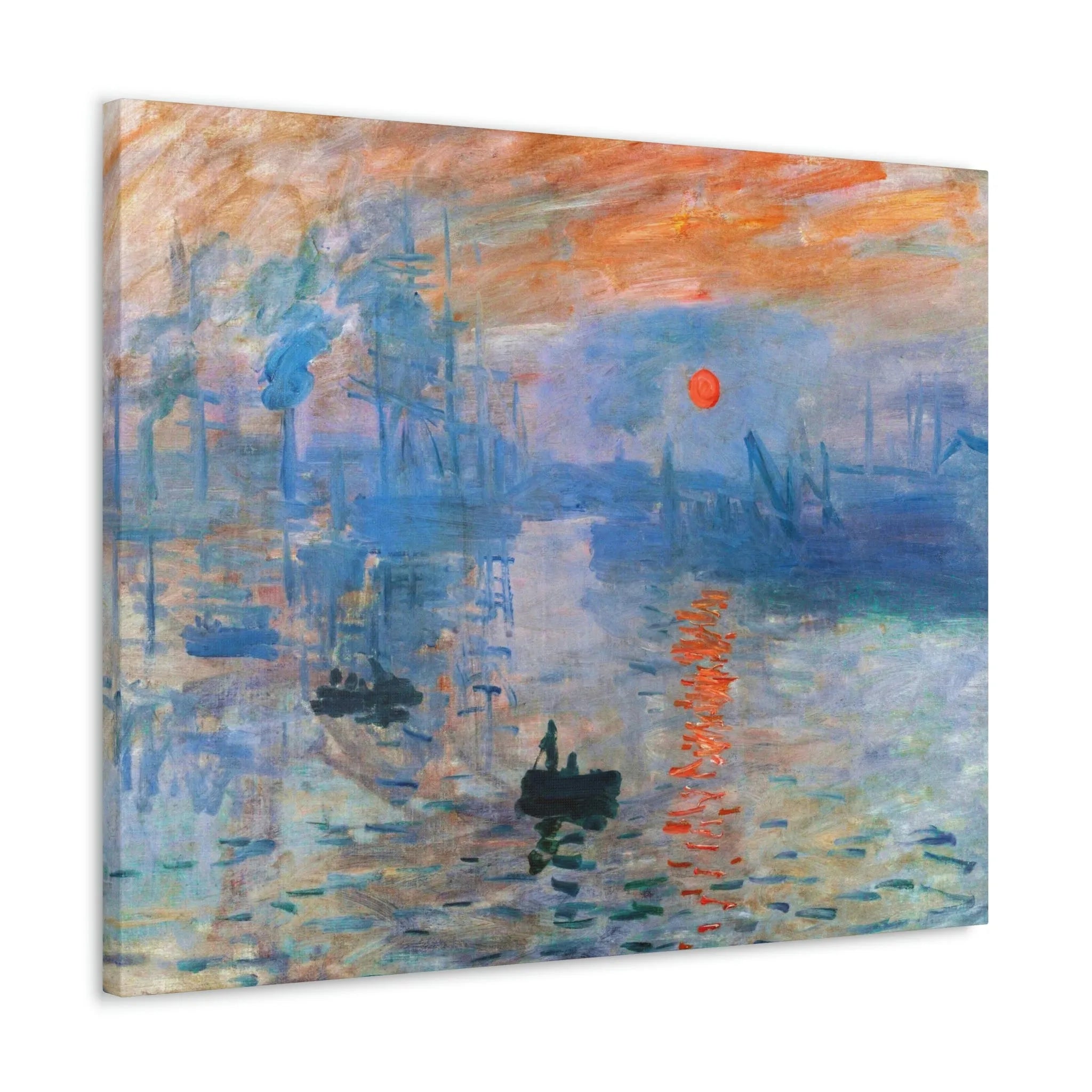 Impression Sunrise by Claude Monet Art Canvas Gallery Wraps