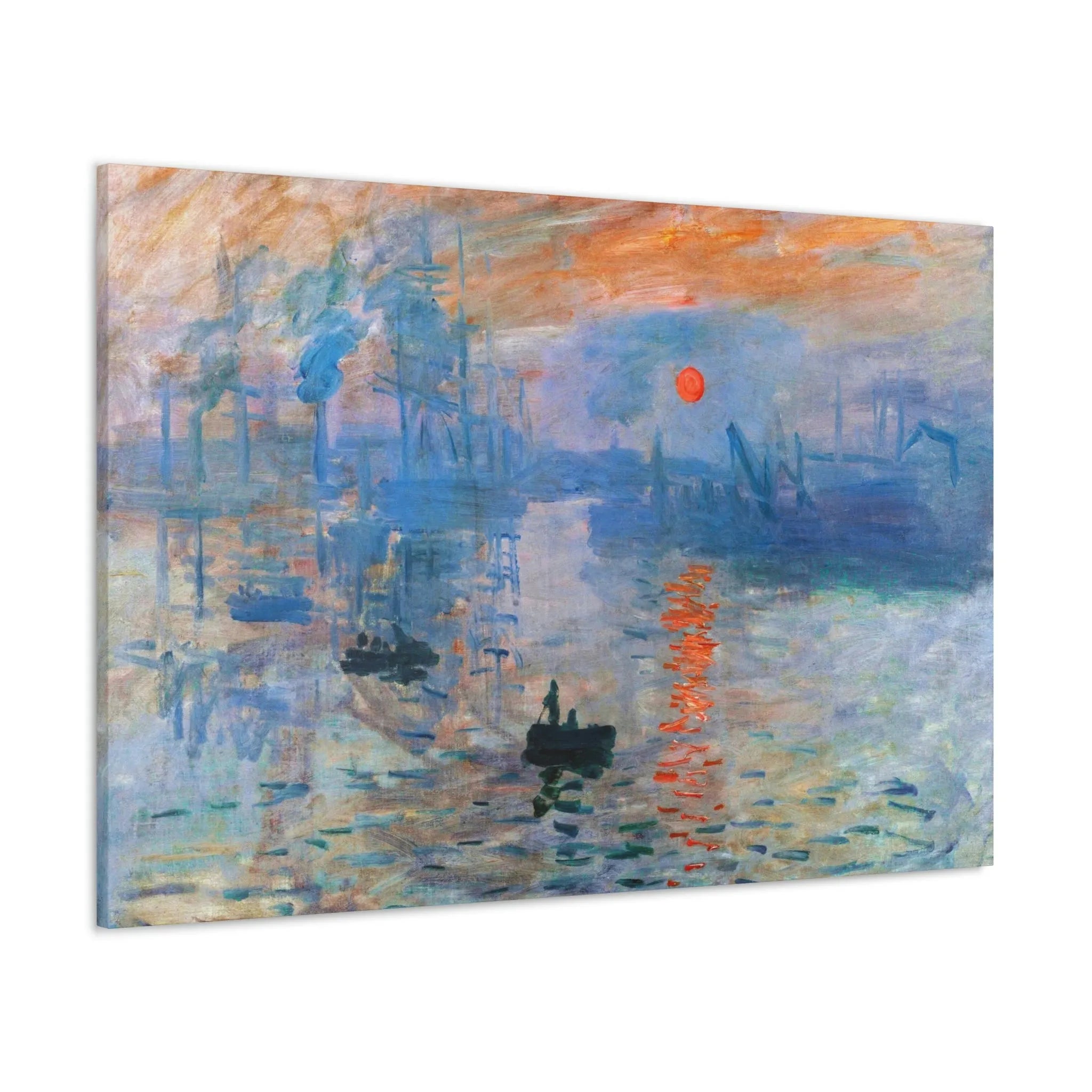 Impression Sunrise by Claude Monet Art Canvas Gallery Wraps