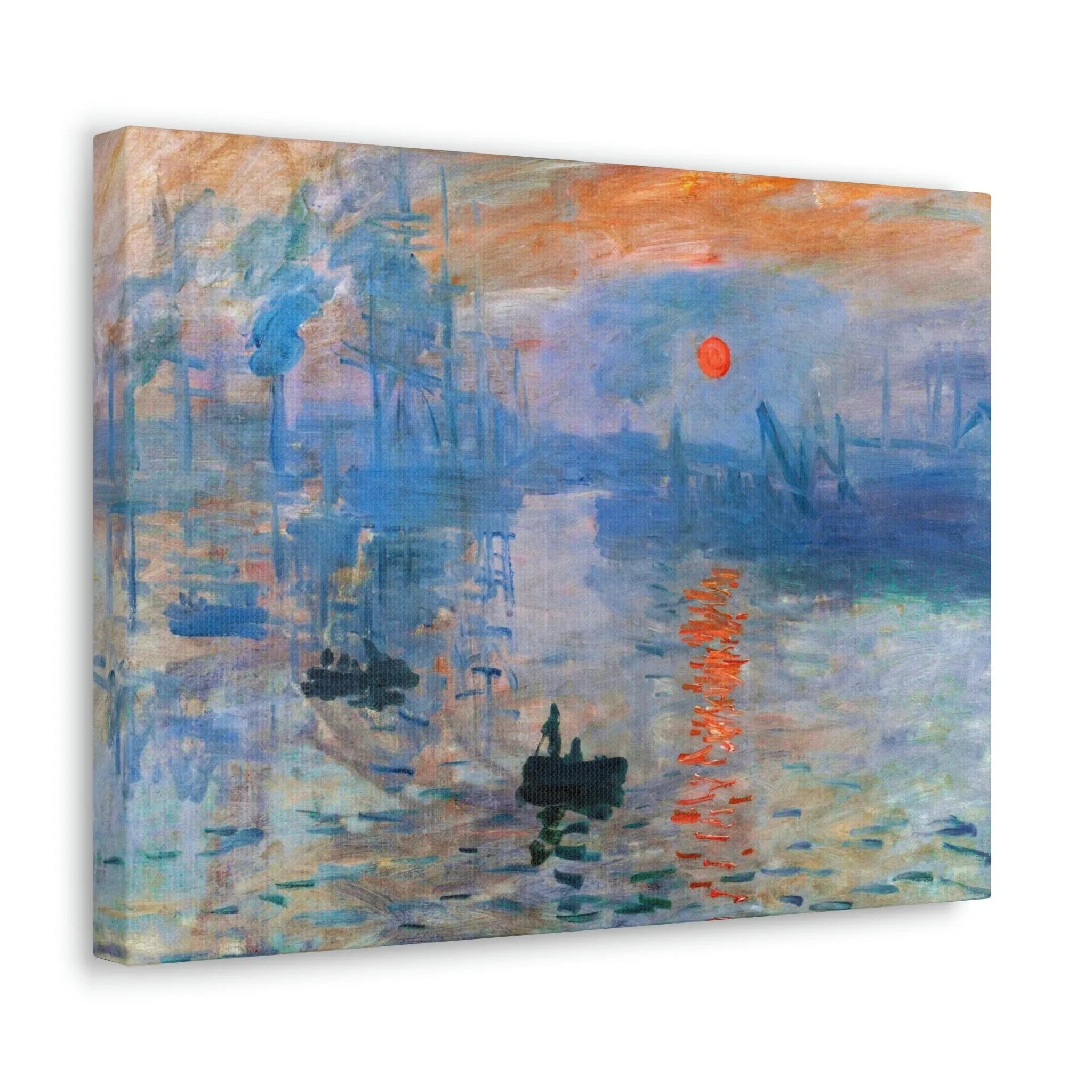 Impression Sunrise by Claude Monet Art Canvas Gallery Wraps