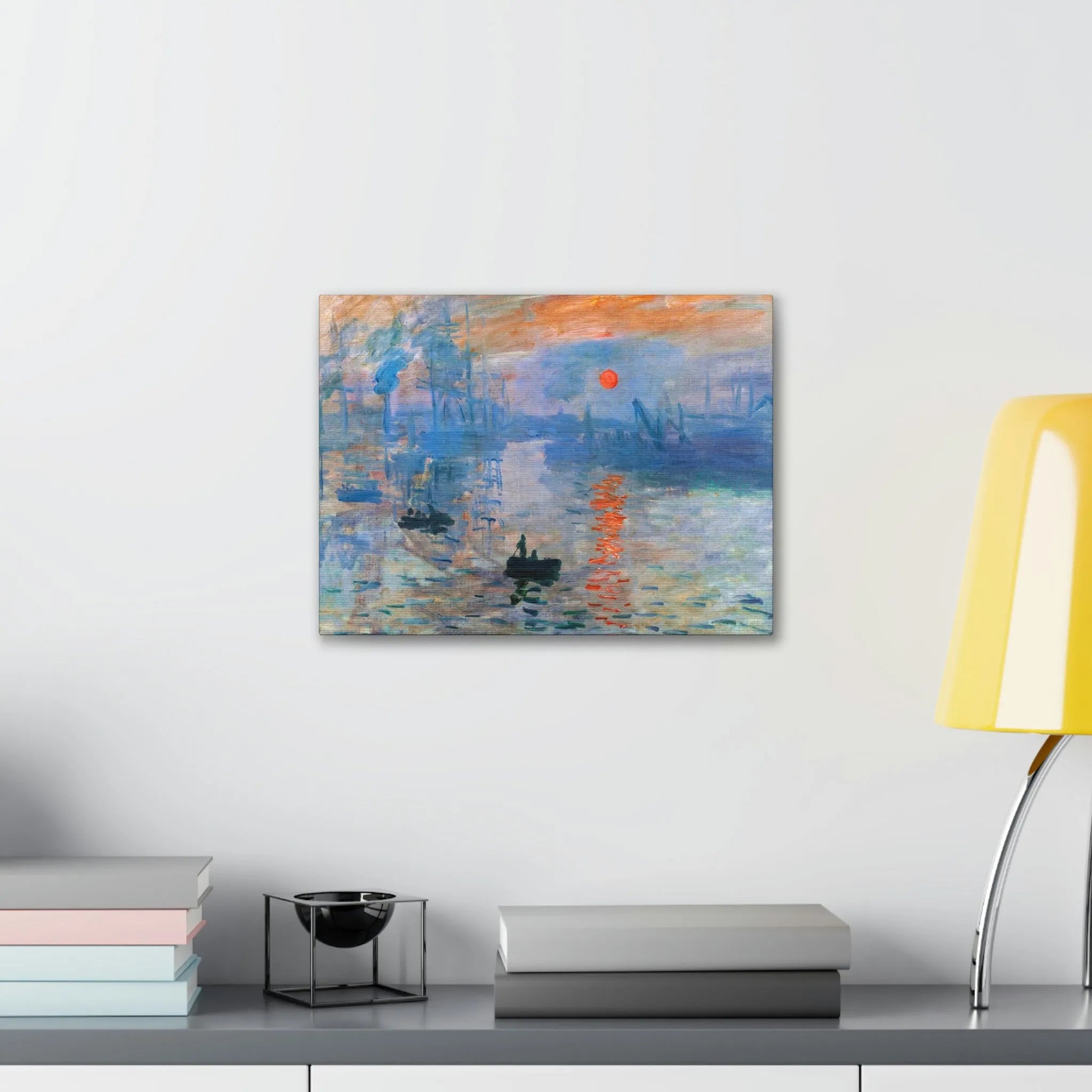 Impression Sunrise by Claude Monet Art Canvas Gallery Wraps