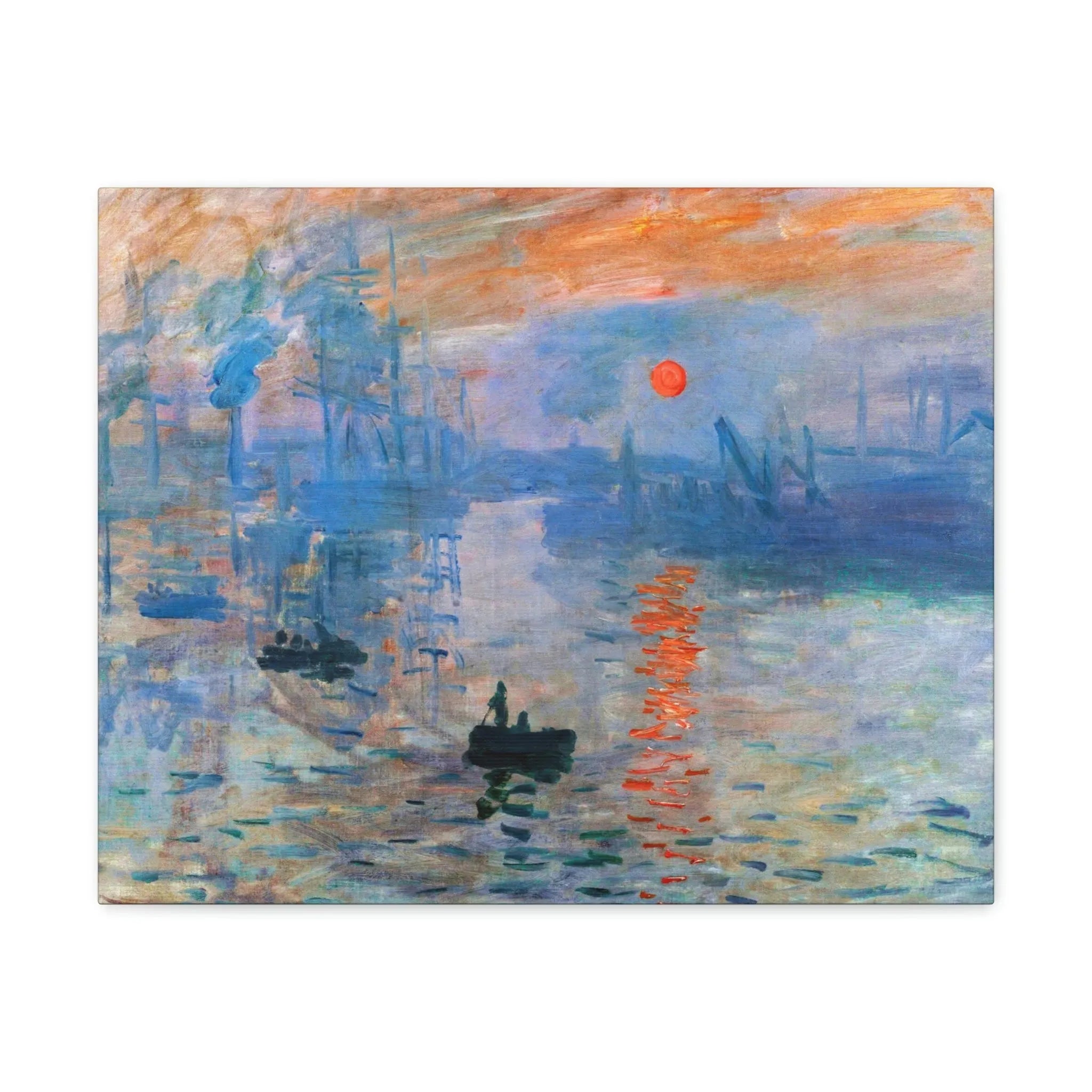 Impression Sunrise by Claude Monet Art Canvas Gallery Wraps