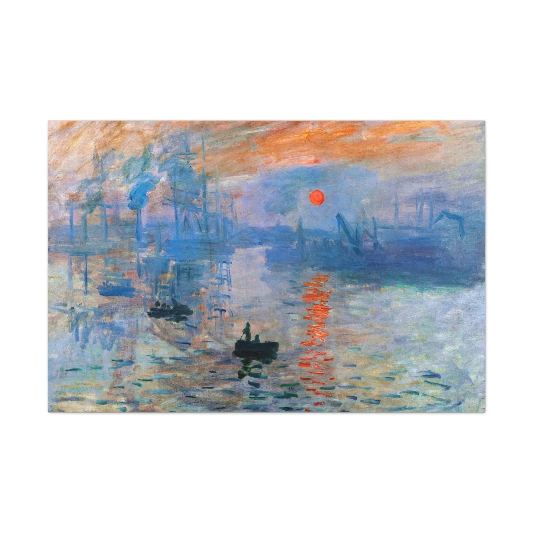 Impression Sunrise by Claude Monet Art Canvas Gallery Wraps