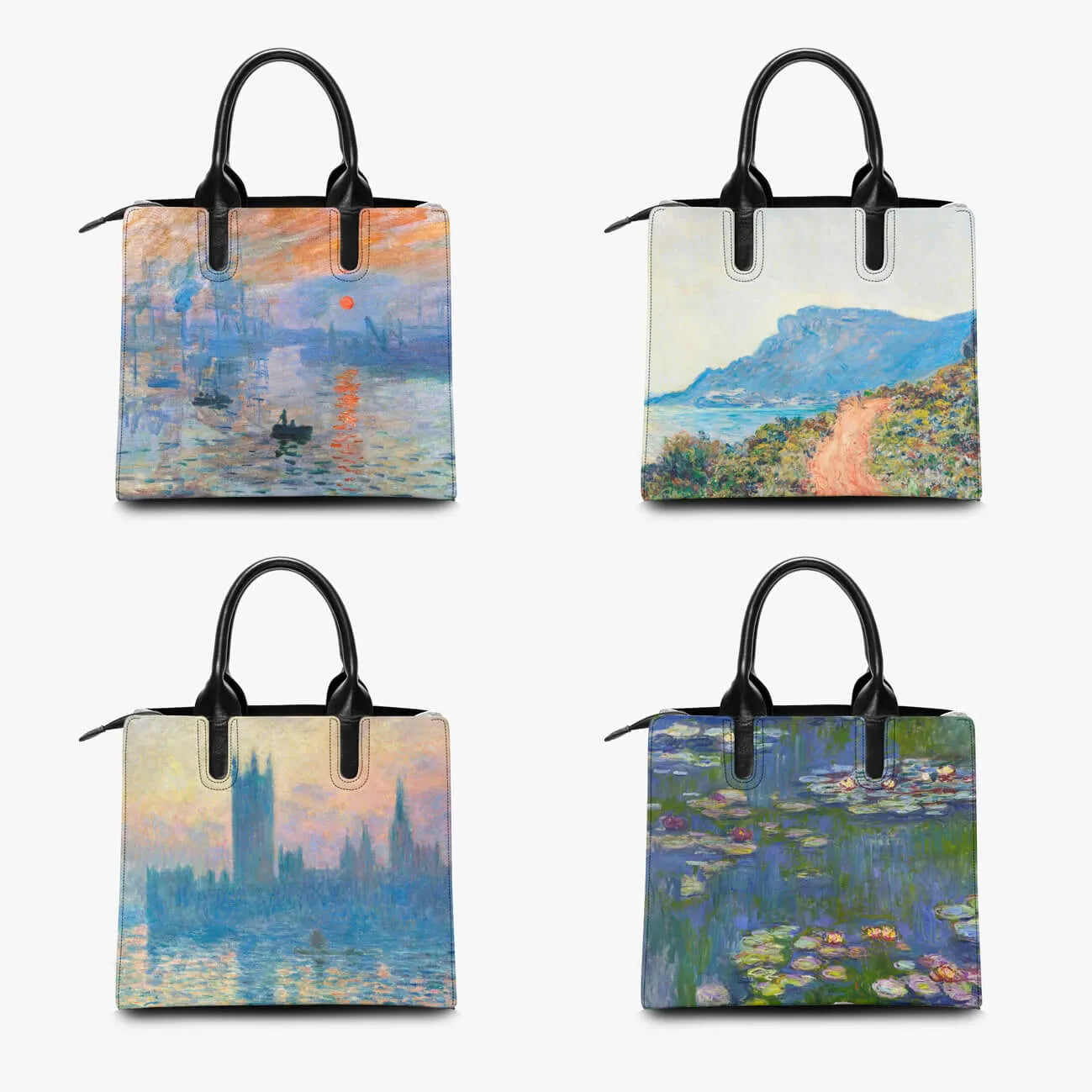 Impression Sunrise by Claude Monet Art Fashion Handbag