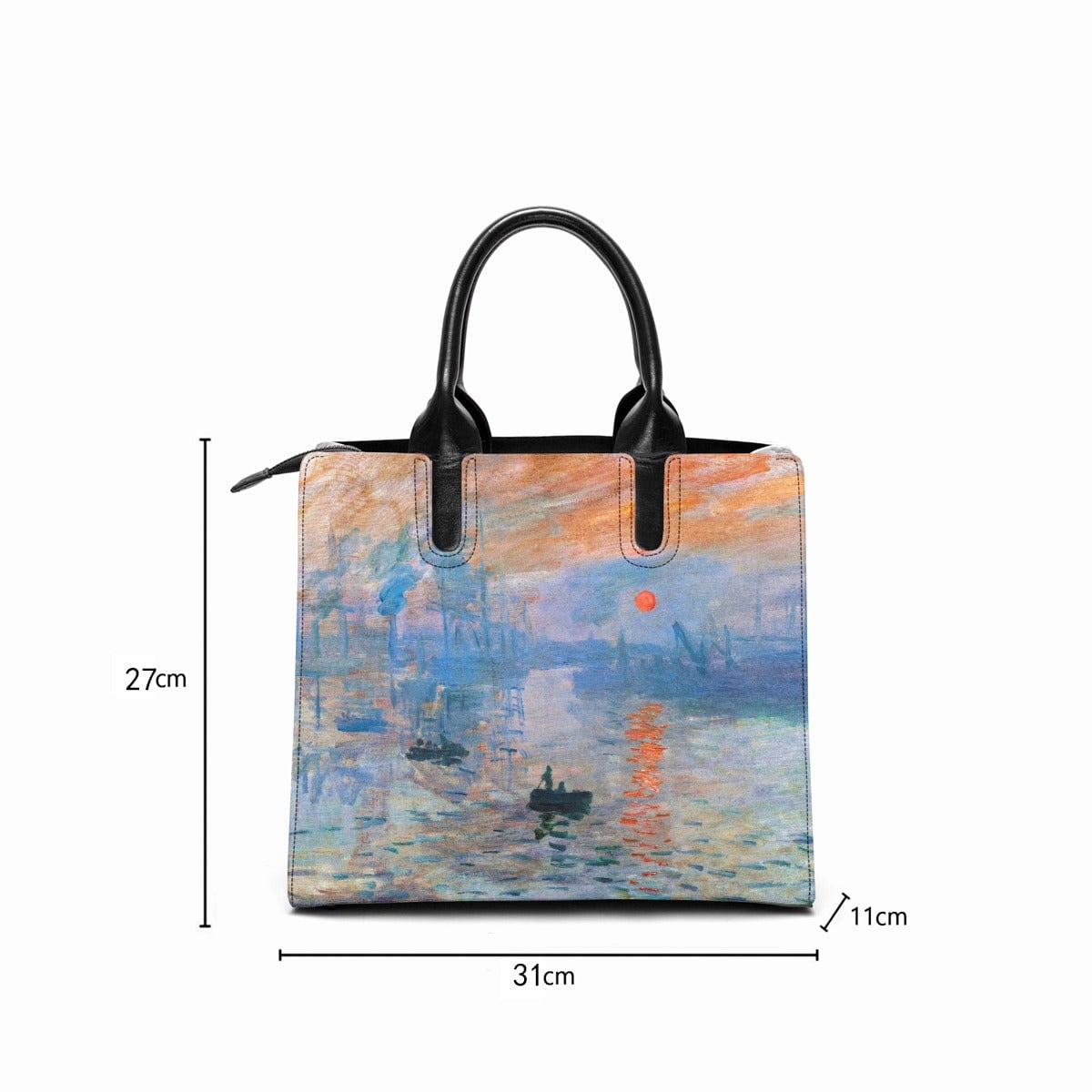 Impression Sunrise by Claude Monet Art Fashion Handbag